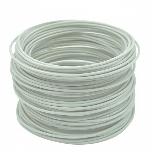 White 25m 25m craft wire or cord adds useful detail to bead threading, jewellery making and craft binding.