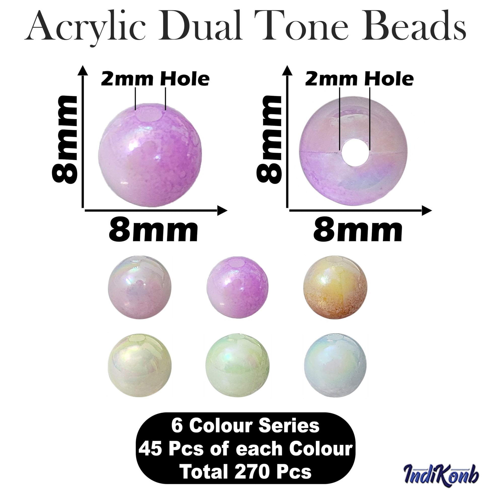A refined detail for necklace making and DIY jewellery projects, pearl 8mm beads add a handmade beadwork accent to handmade projects.