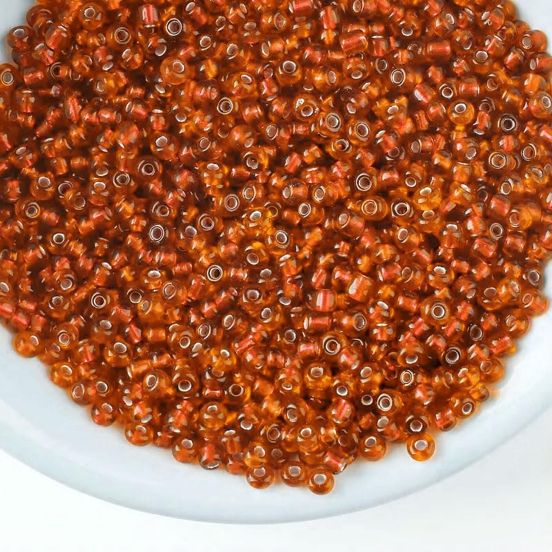 The look of dark orange 2mm beads suits bracelet making, necklace making and DIY jewellery projects, especially for clean decorative look.