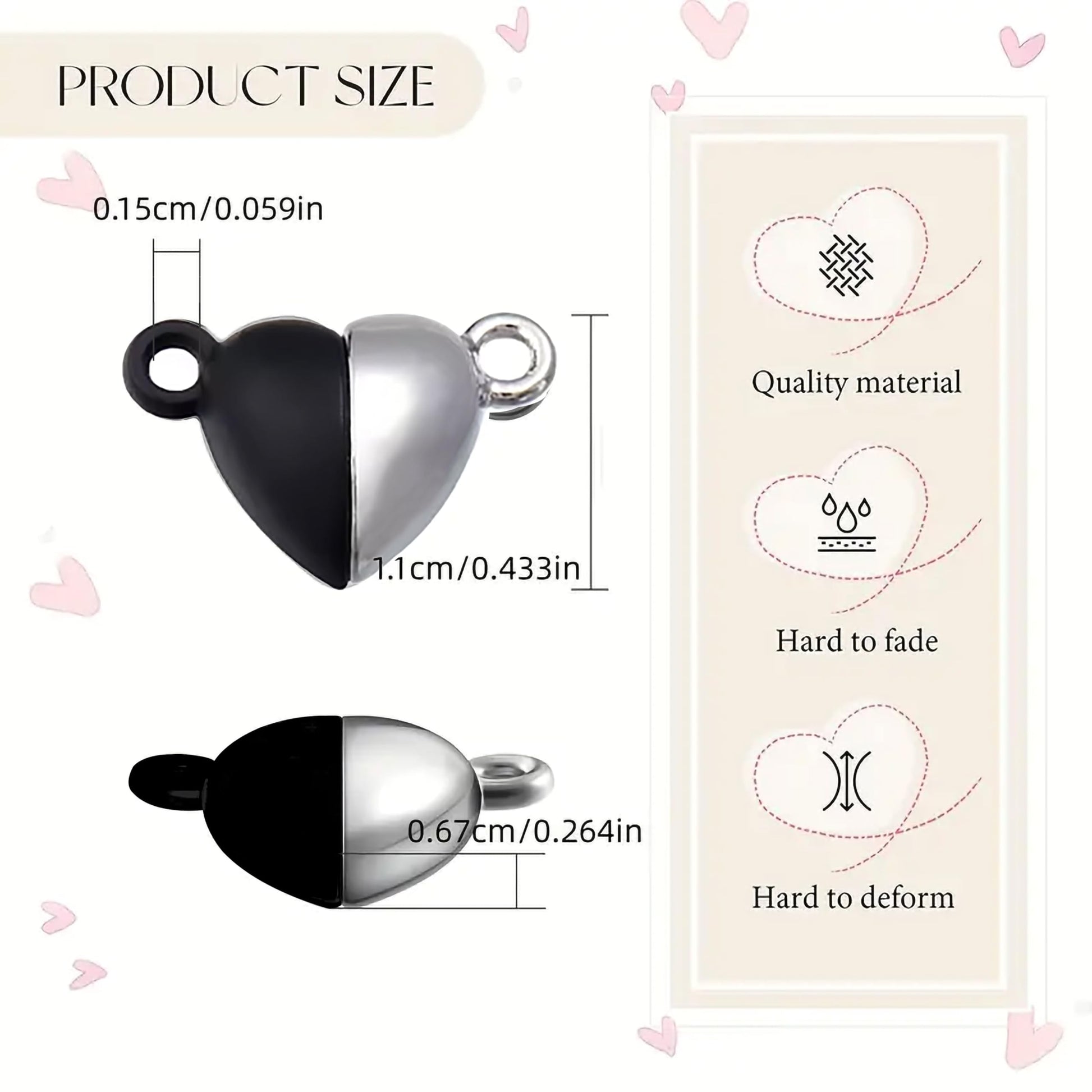 Black silver 16 pcs beads are a clean finishing element for DIY jewellery projects, beading craft and decorative craft finishing.