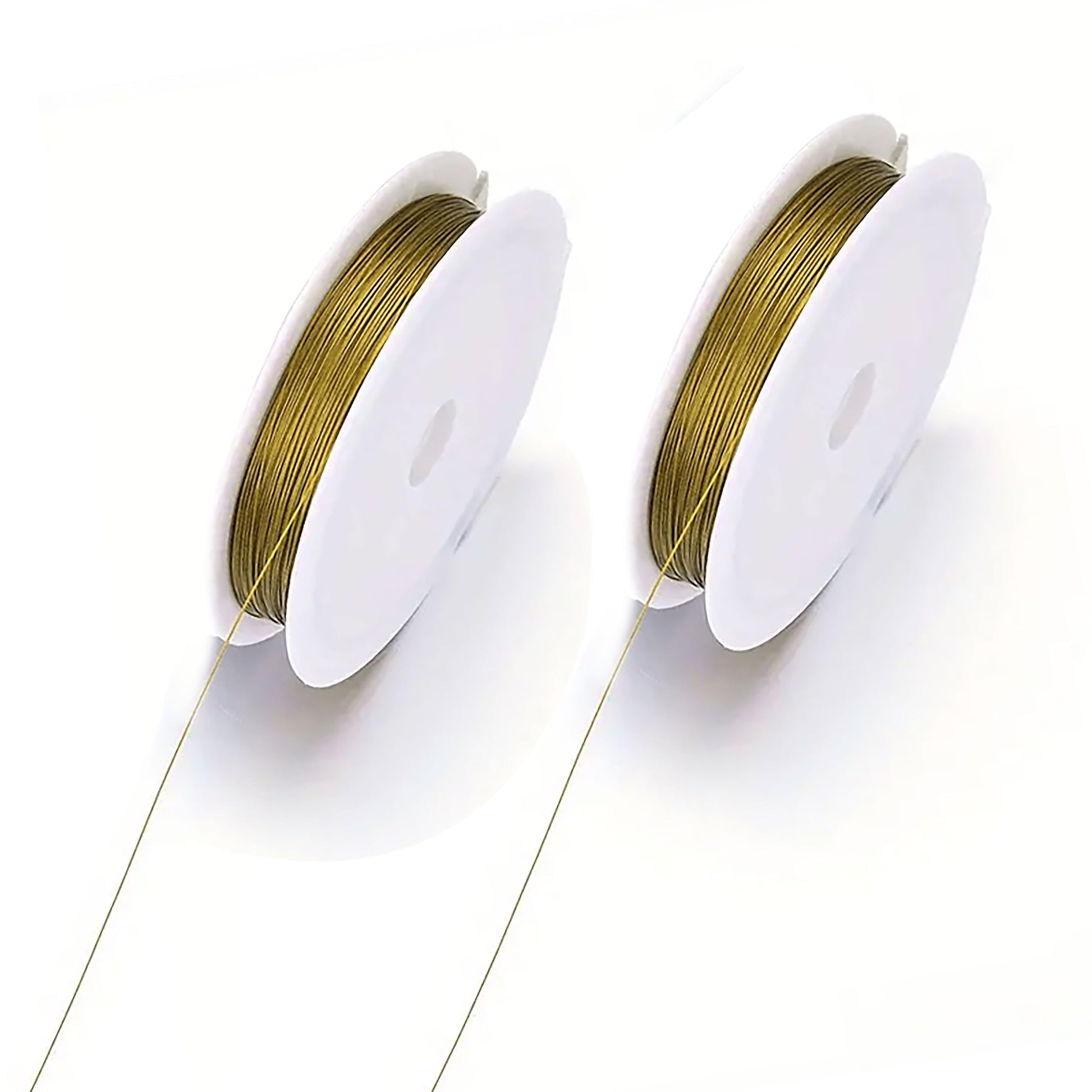 The look of gold.5 and copper metal craft wire or cord suits bead threading, jewellery making and craft binding, especially for practical look.