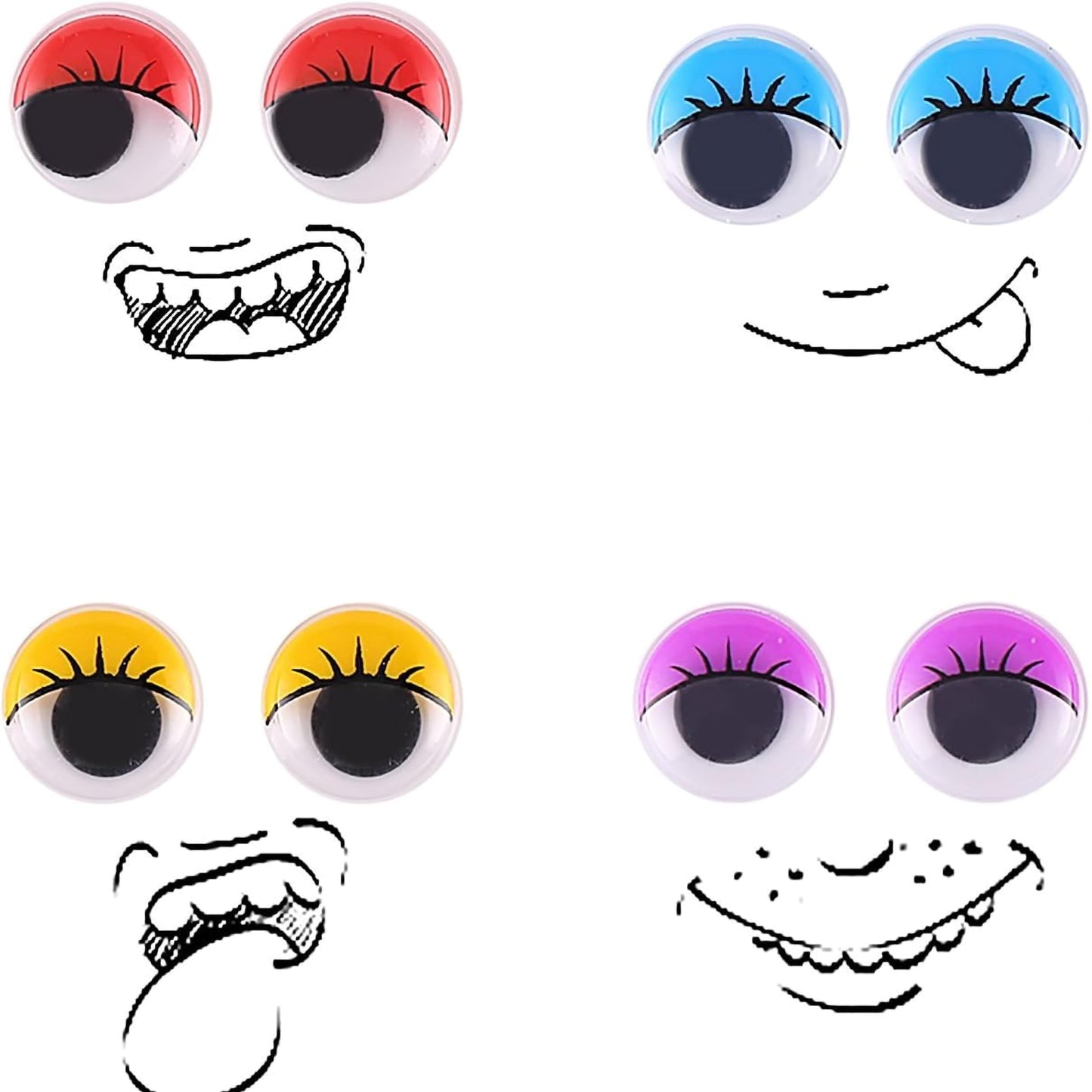 Turn paper crafts and toy models into cheerful characters with 350 pcs multicolor craft eyes.