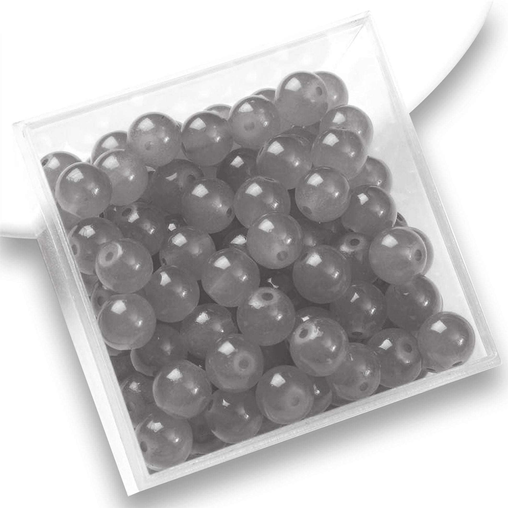 Grey and pearl 8mm beads are useful for detailed work in bracelet making, necklace making and DIY jewellery projects.