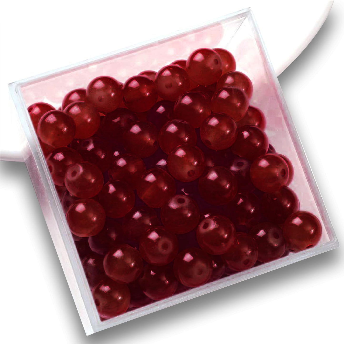 To add a clean decorative look, place dark chocolate and pearl 8mm beads into bracelet making, necklace making and DIY jewellery projects.
