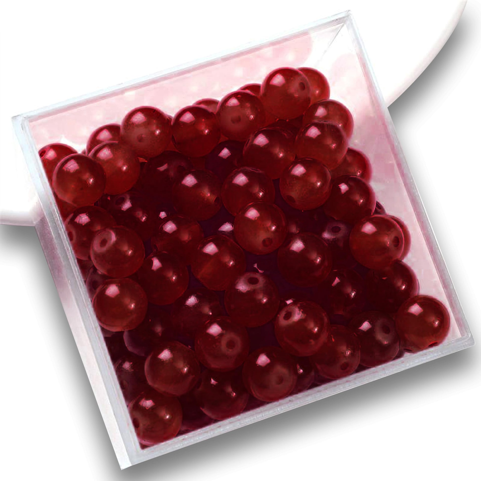 To add a clean decorative look, place dark chocolate and pearl 8mm beads into bracelet making, necklace making and DIY jewellery projects.