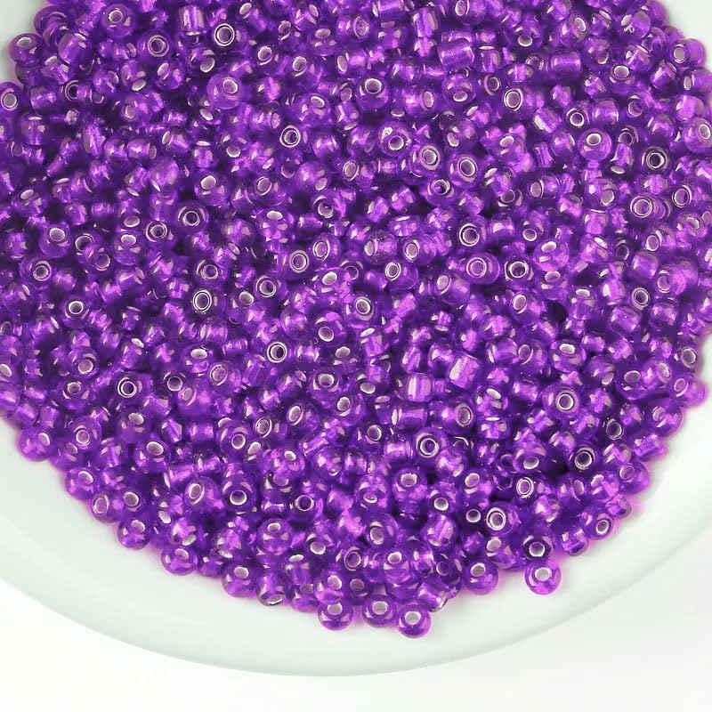 Purple 2mm beads support bracelet making, necklace making and DIY jewellery projects with a clean decorative finish.