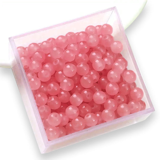 Pink and pearl 6 mm and 6mm beads give bracelet making, necklace making and DIY jewellery projects a neat visual lift.