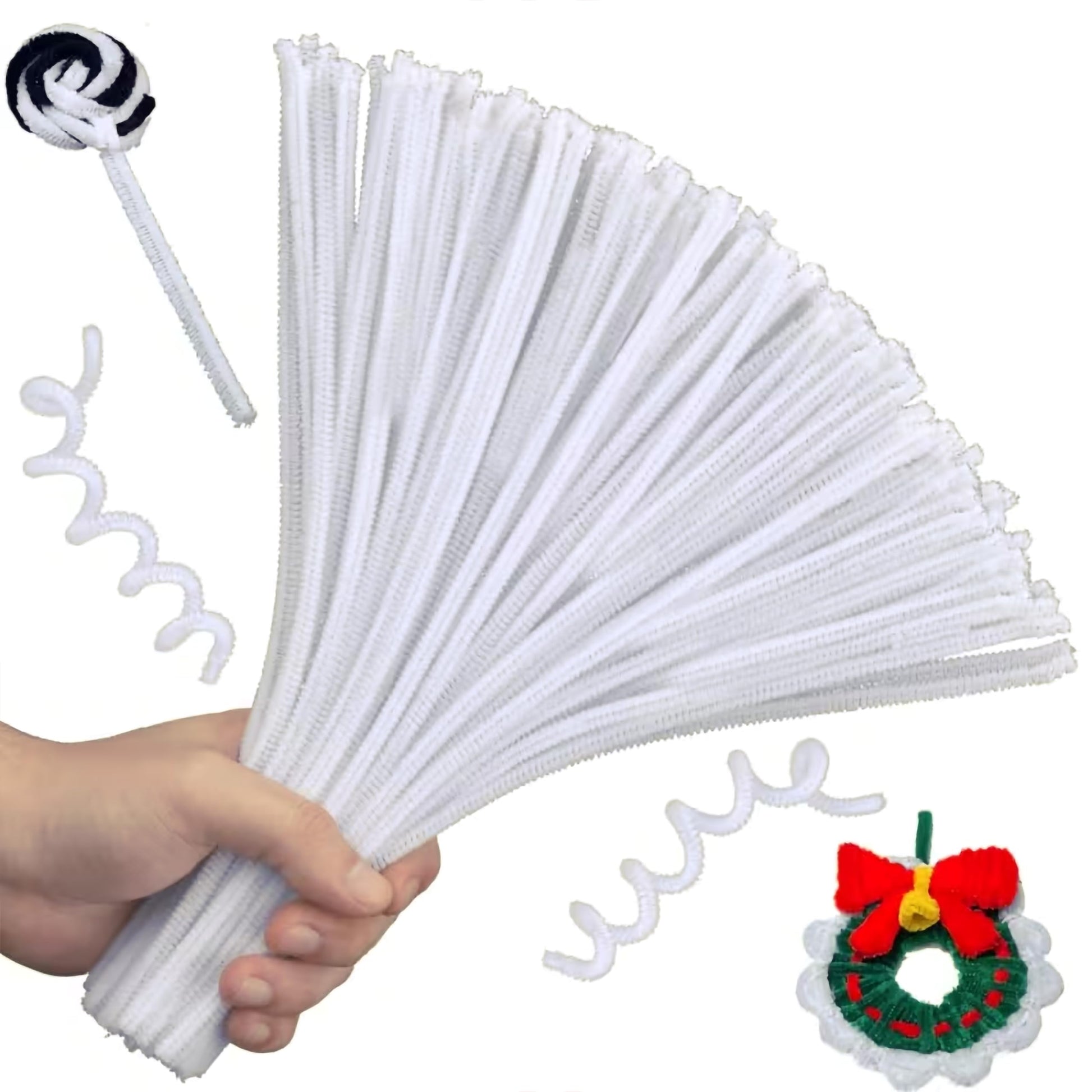 Choose white bendable craft wires to add bendable craft shape across DIY decoration and kids creative projects.