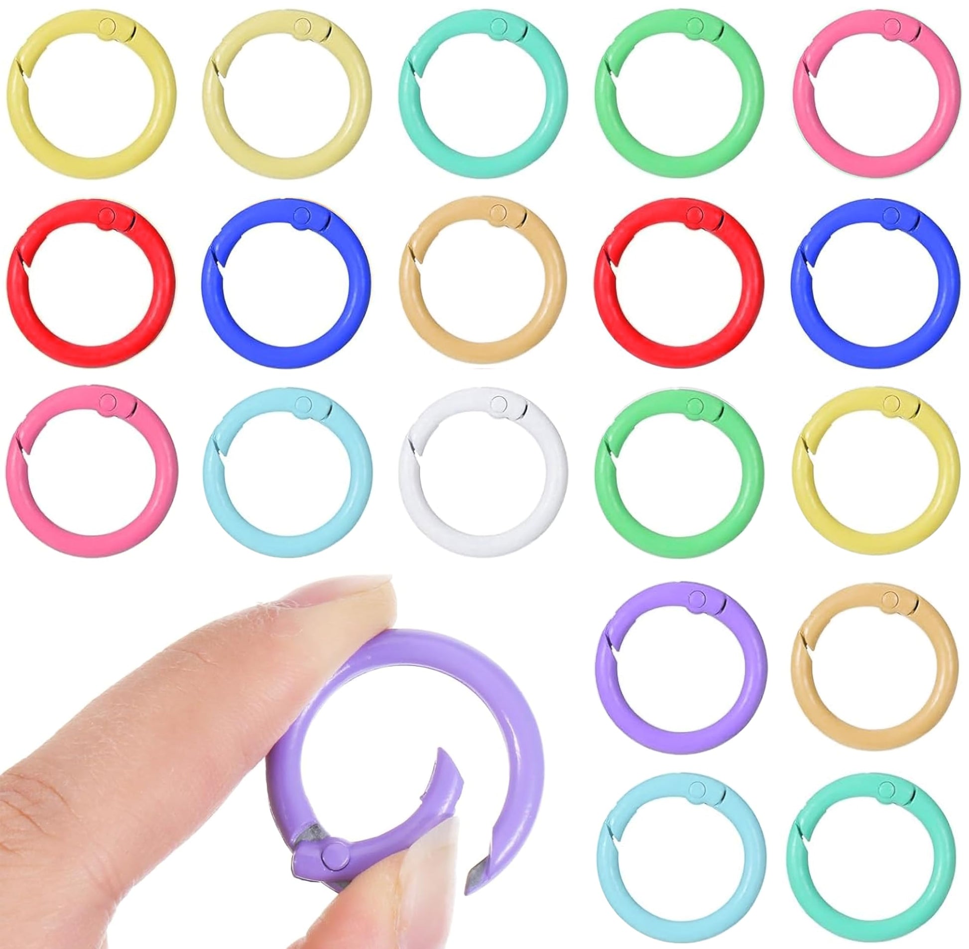 These smooth metal keychain clasp clips bring handy craft connection to keychains and bag charms.