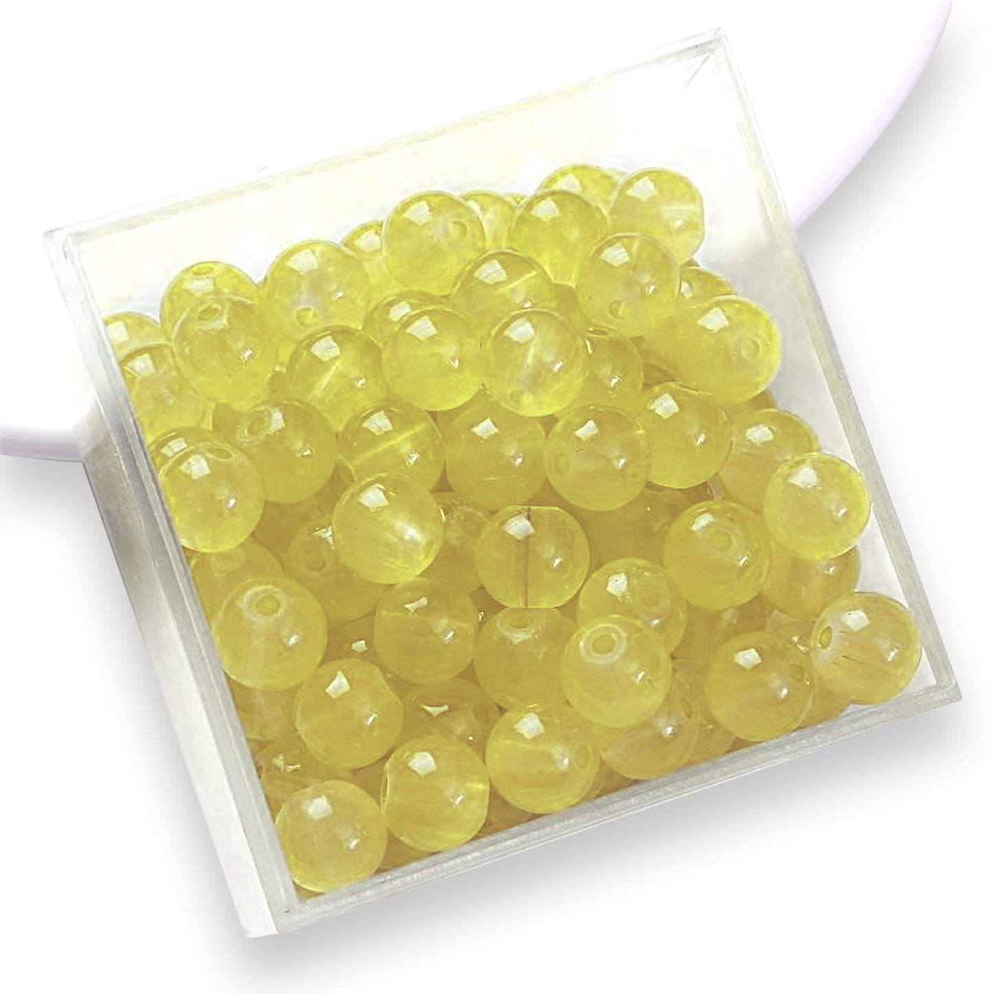 For a cleaner finish in bracelet making, necklace making and DIY jewellery projects, lemon and pearl 8mm beads are a useful choice.