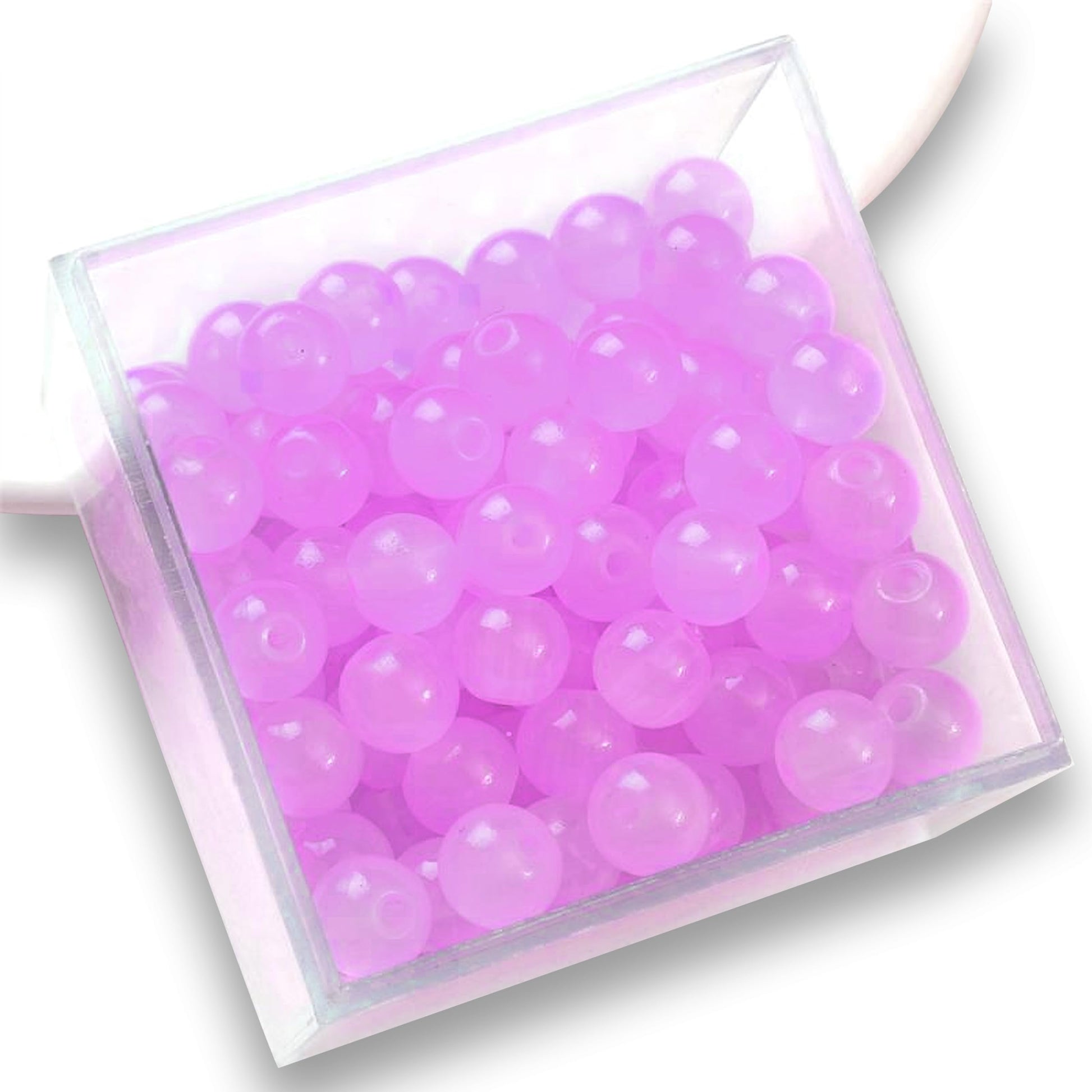 A clean option for bracelet making, necklace making and DIY jewellery projects, light magenta and pearl 8mm beads add a clean decorative look.
