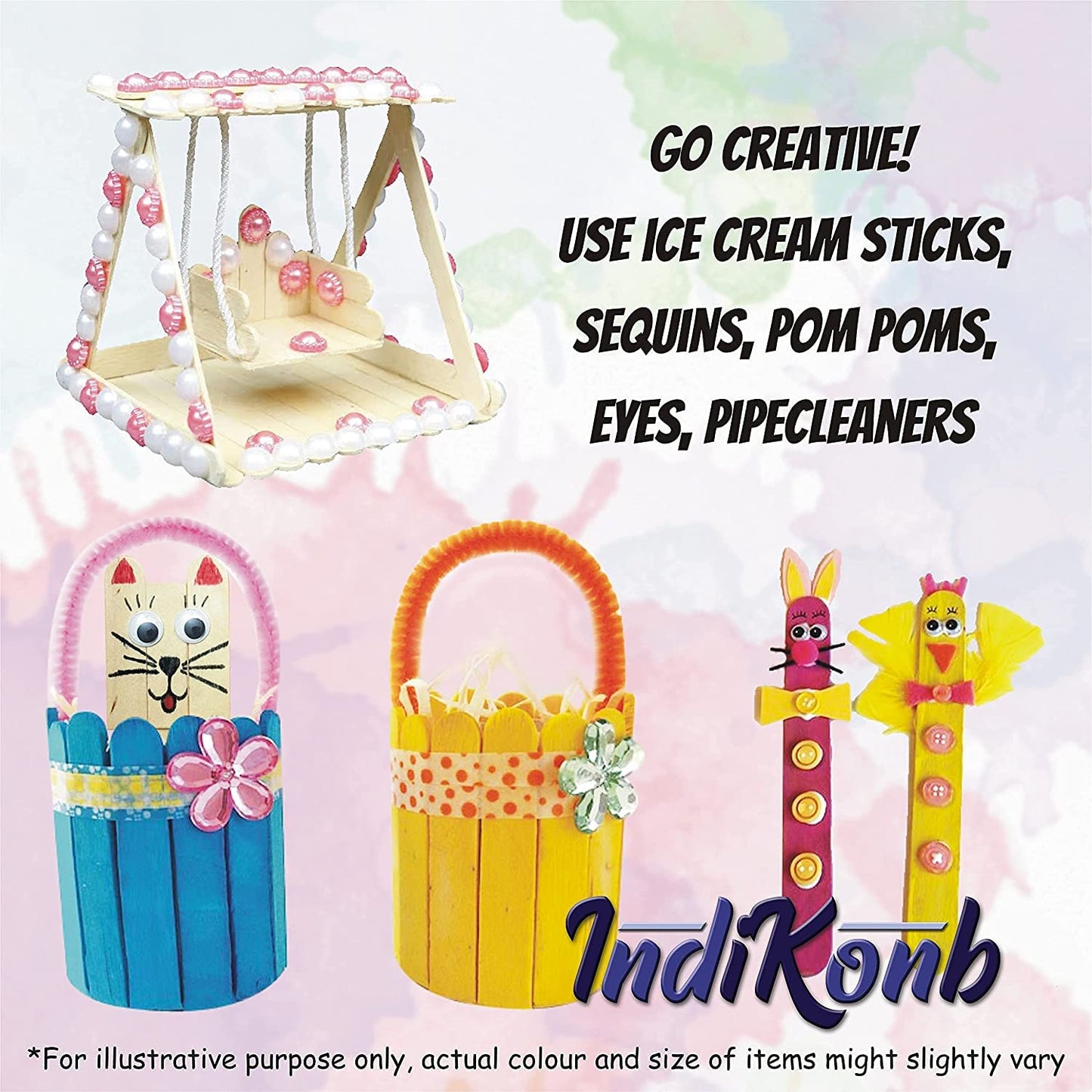 Add a neat hobby kit feel, useful in gift making into creative hobby sessions with art craft kit with hot glue gun and cream craft material and thread art and craft kit.