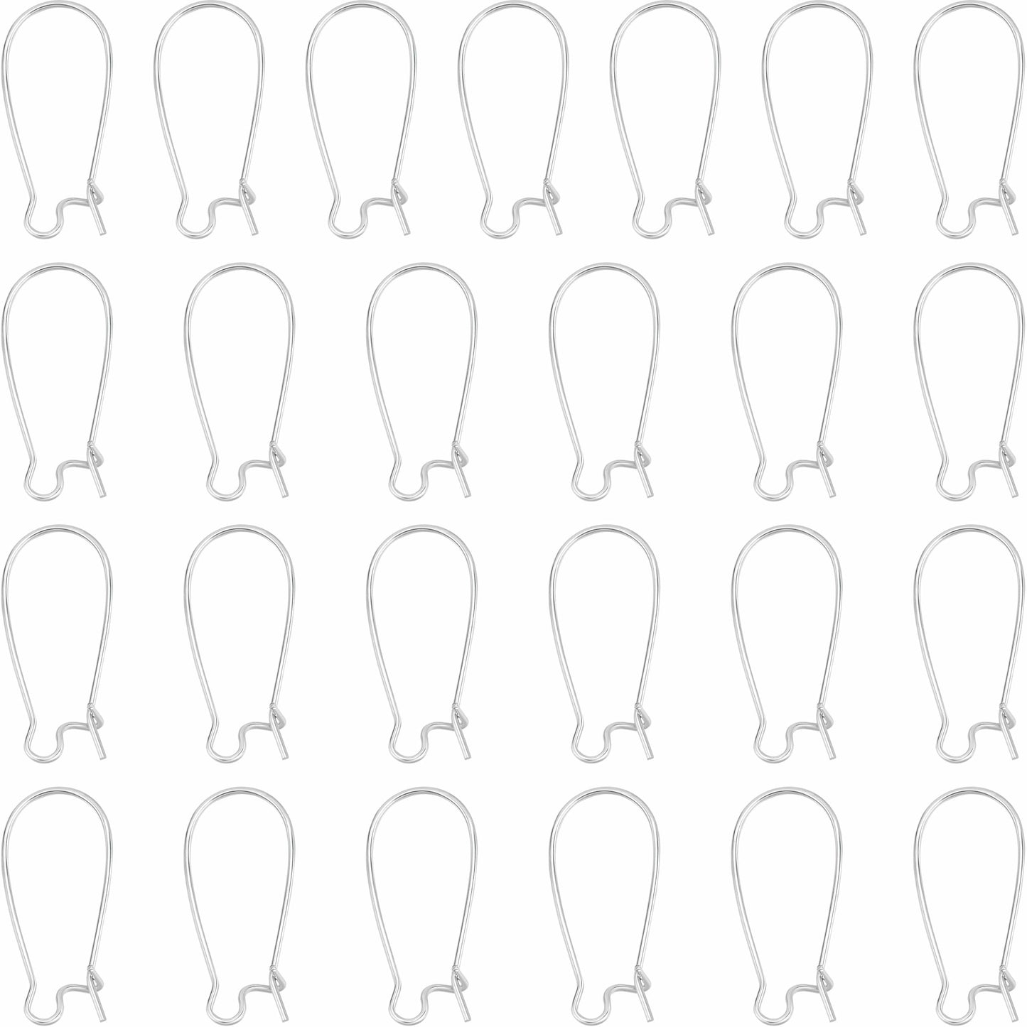 Large Silver Earring Hooks metal. Main product image showing the full product layout.