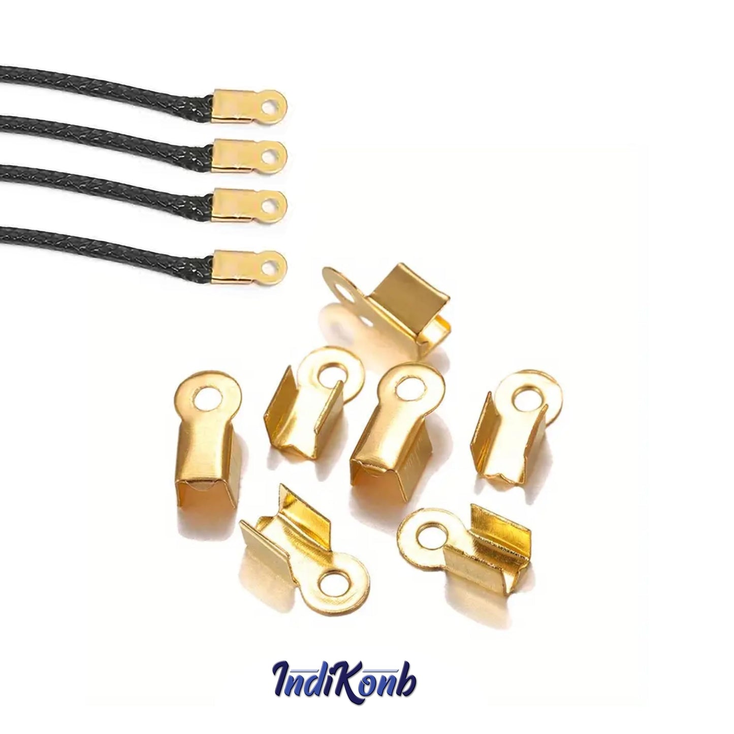 A refined detail for bracelet making and craft classes, gold 8mm jewellery making kit adds a coordinated bead project base to handmade projects.