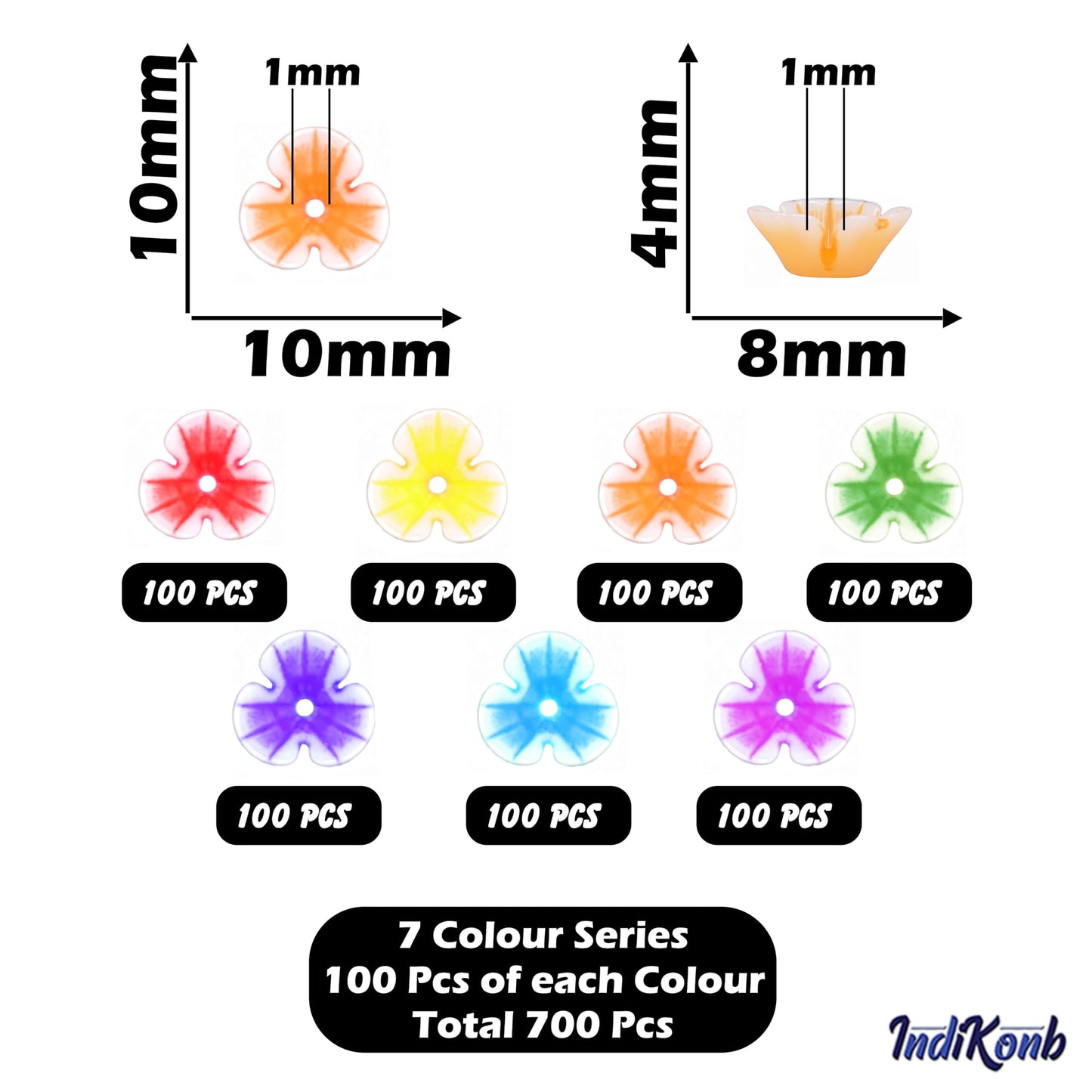 Multicolour 8mm beads make necklace making and DIY jewellery projects look more complete.