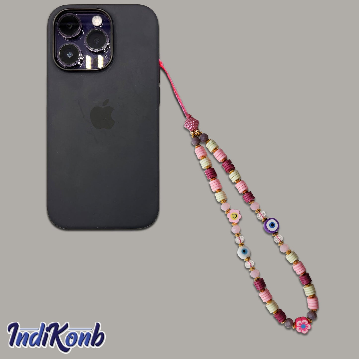 Beaded Phone Charm - Aesthetic Multicoloured Mobile Accessory