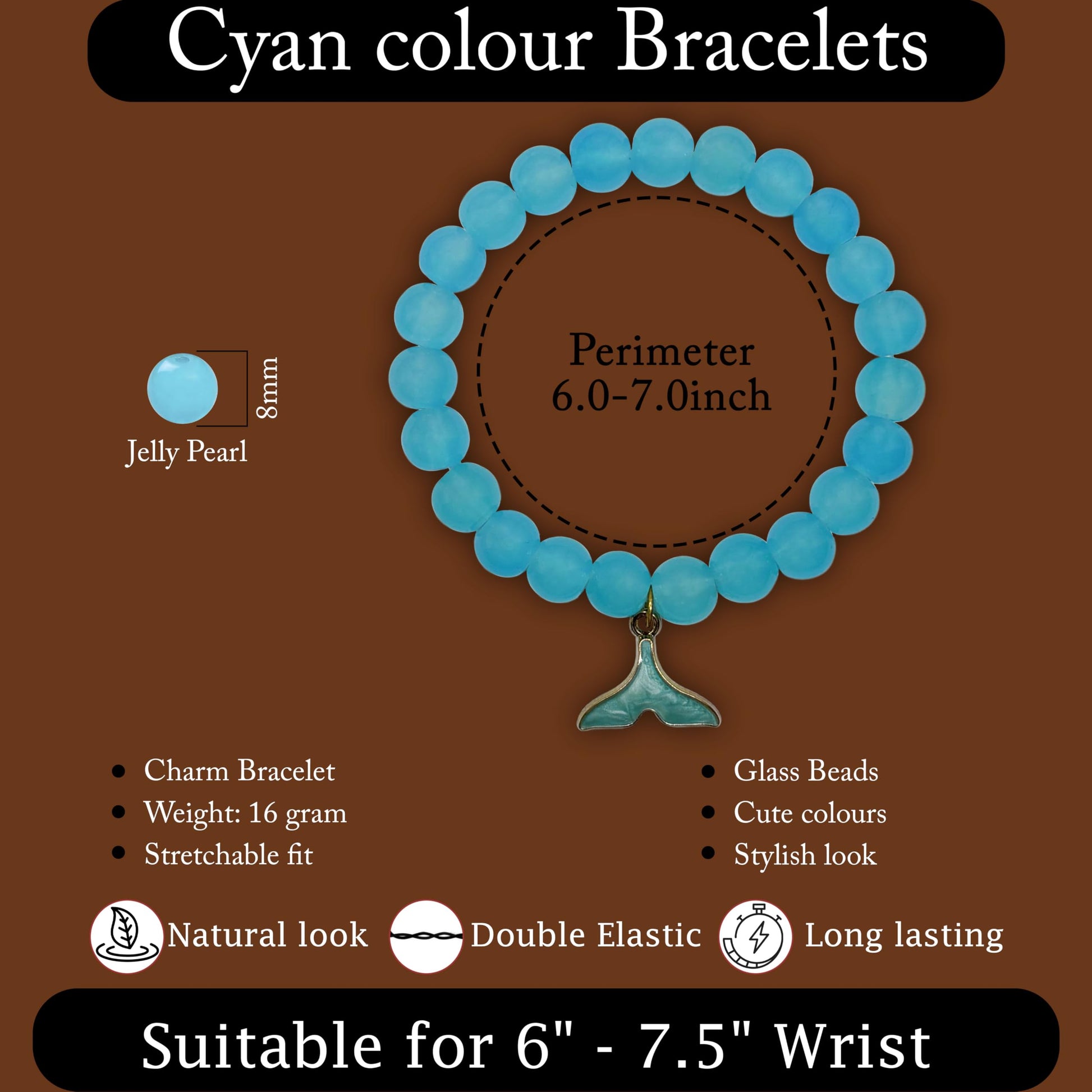 Layer friendship bracelets with blue beads for a playful stack-ready wrist look.