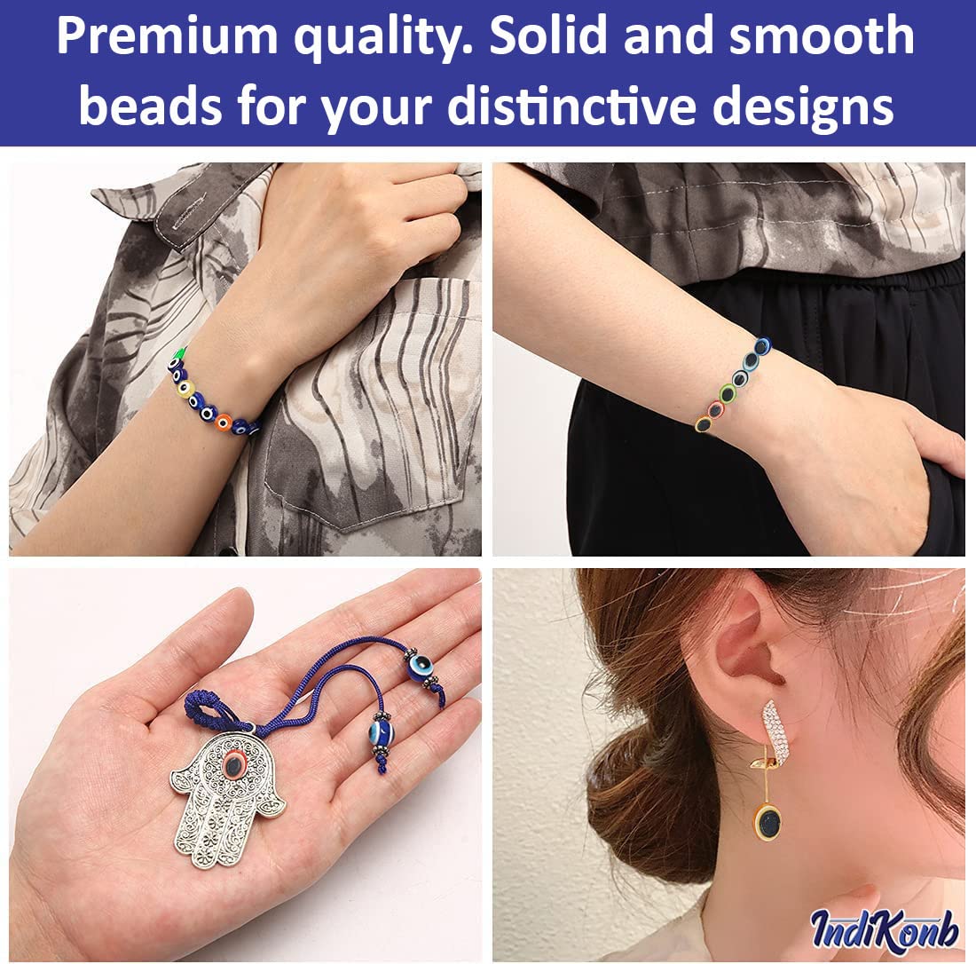 DIY jewellery projects, beading craft and decorative craft finishing can be finished with blue 1 cm beads for neat decorative finish.
