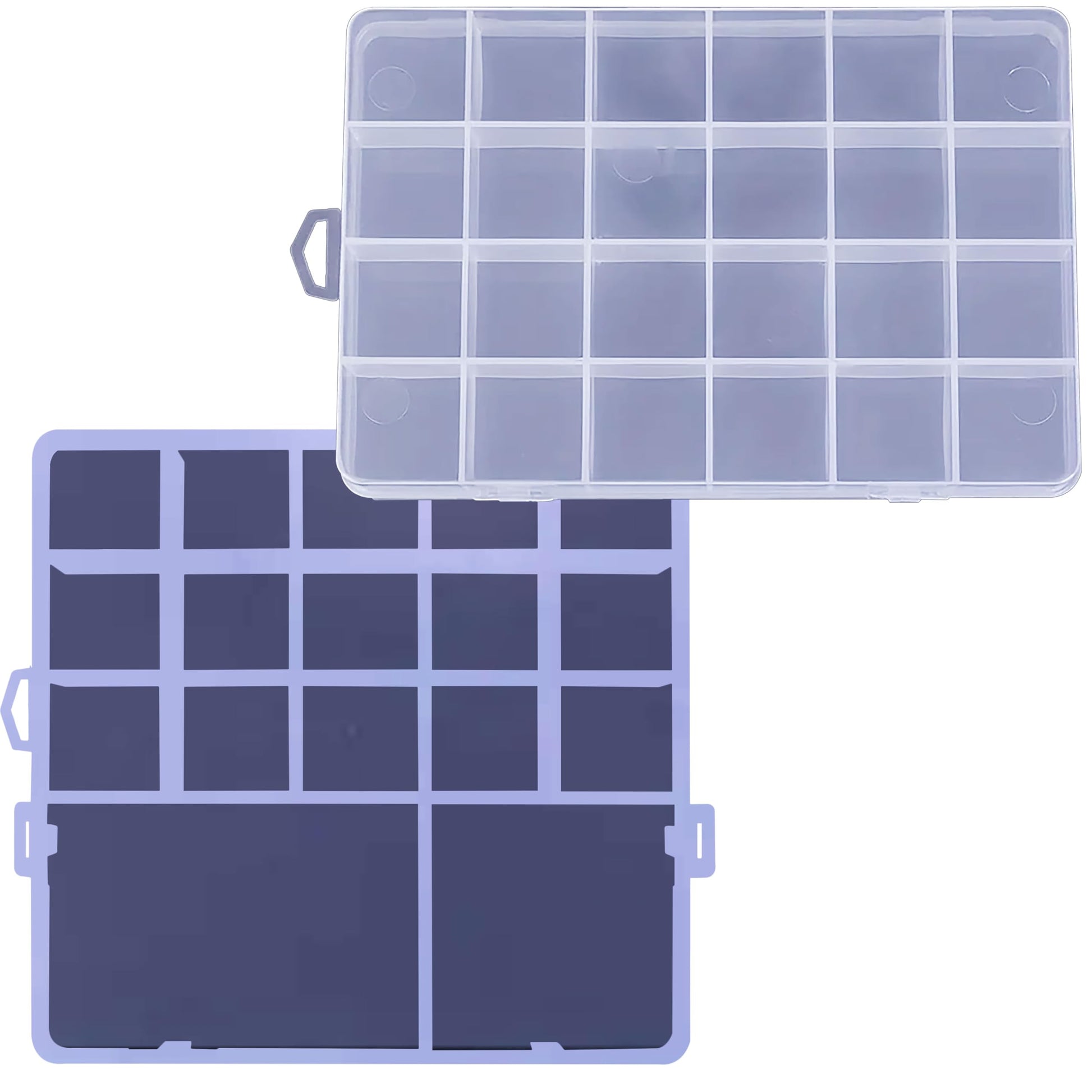 1724 Cells Transparent Plastic Organizer Box with Compartments. Main product image showing the full product layout.