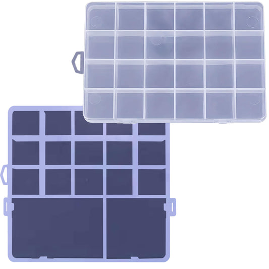 1724 Cells Transparent Plastic Organizer Box with Compartments. Main product image showing the full product layout.