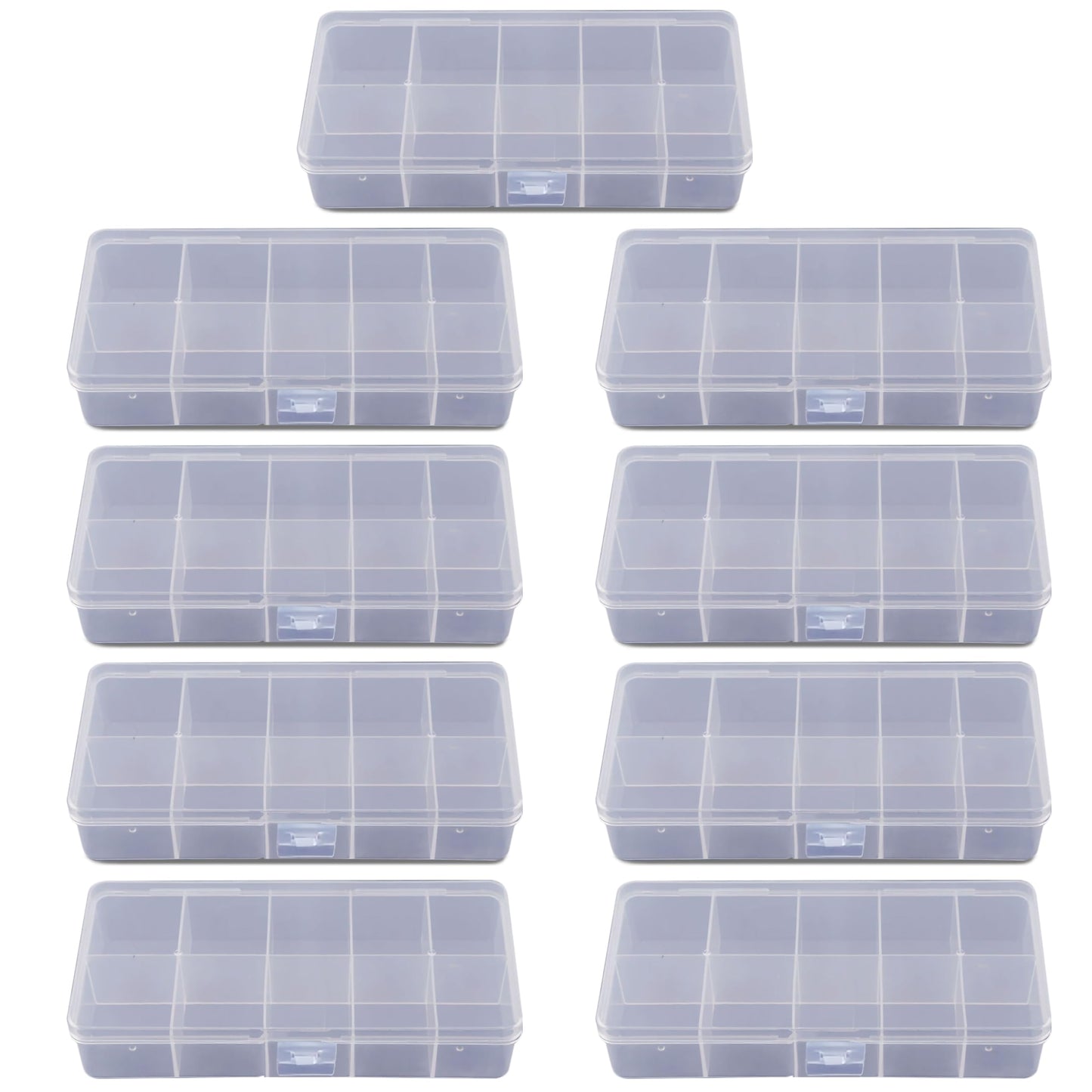 9 Boxes Plastic Partition Organizer with 10 Compartments. Main product image showing the full product layout.