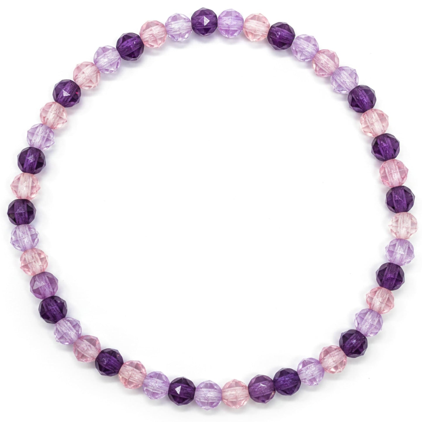 Add easy sparkle to wrist stacks with a purple faceted beaded bracelet for women and girls.