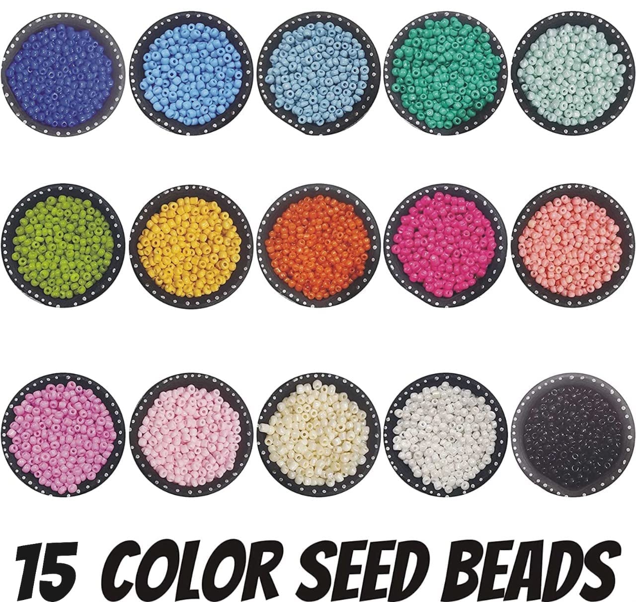 Multicolour glass beads are a clean finishing element for handmade accessories and bracelet making.