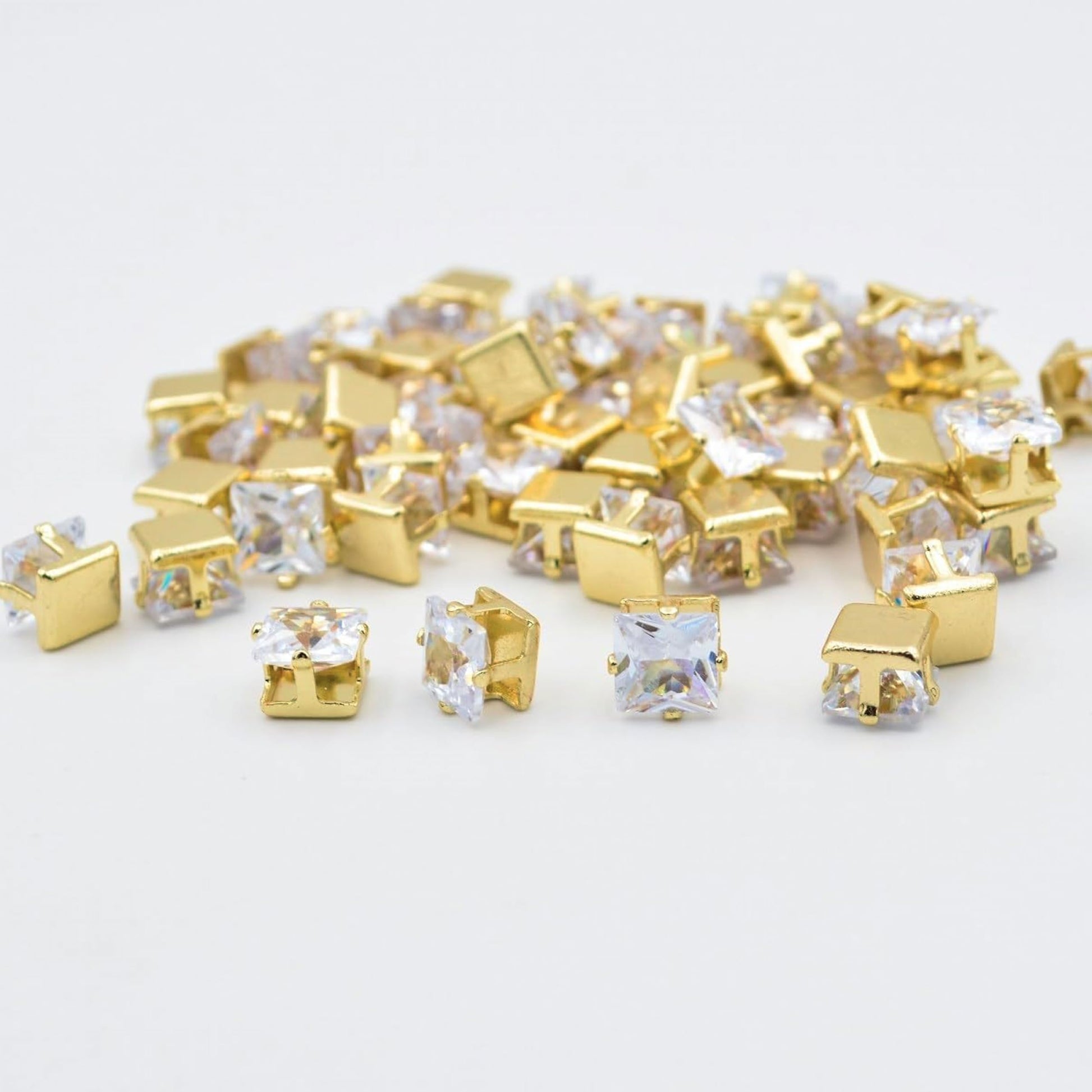 Square 6x6 and multicolour rhinestone and stone rhinestones and flatback stones are useful for detailed work in sparkling handmade projects and embellishment work.