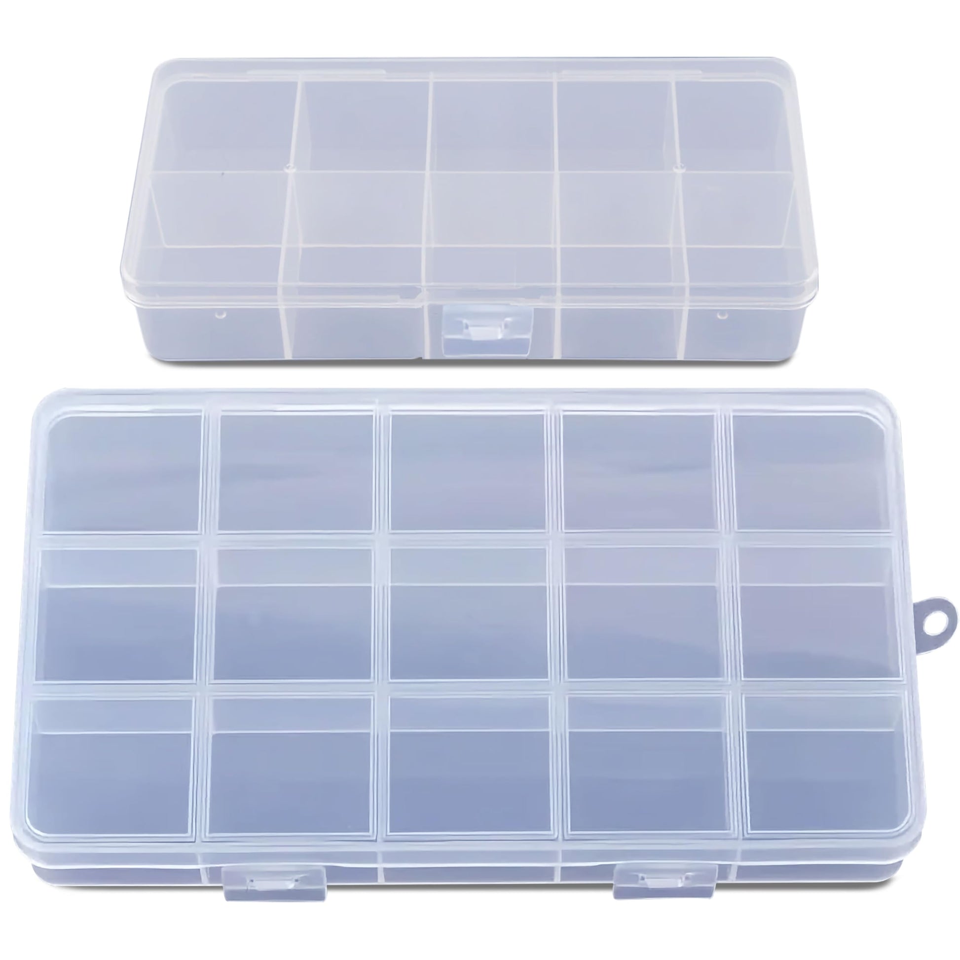 1015 Cells Transparent Plastic Organizer Box with Compartments. Main product image showing the full product layout.