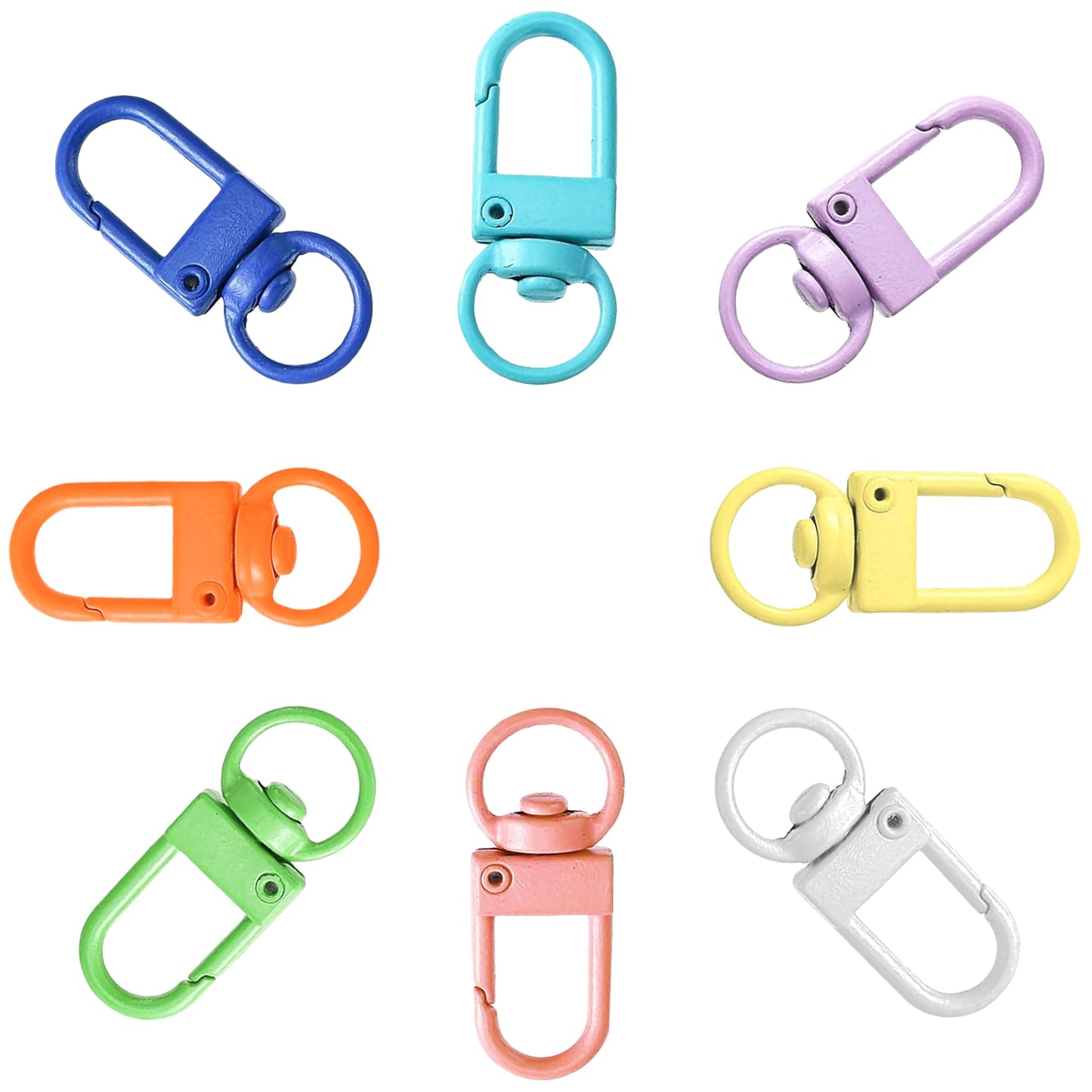 Multicolor Metal Lobster Claw Clasps Rectangle Swivel Buckles metal. Main product image showing the full product layout.