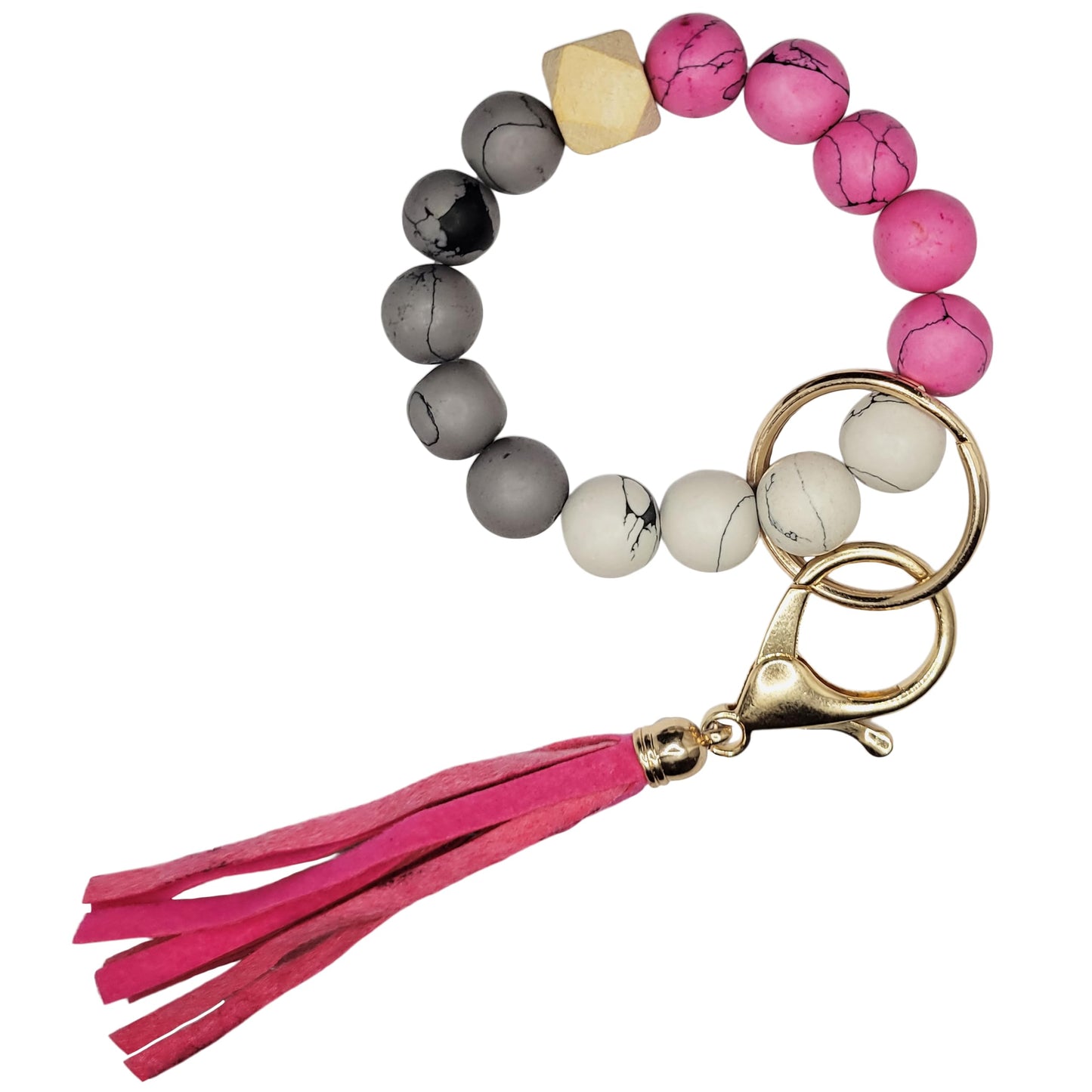Pink 6-7 inch and 7 inches keychain rings work well with daily wear, party wear and gifting and practical look.