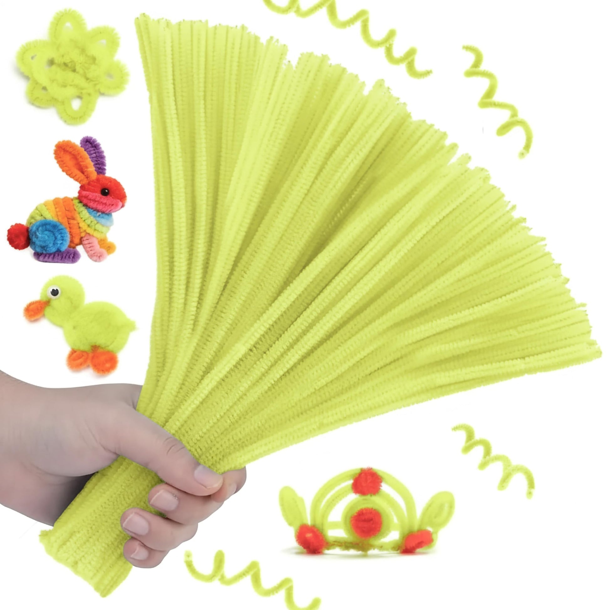 Bendable flower-making stems turn kids creative projects into more expressive craft work.