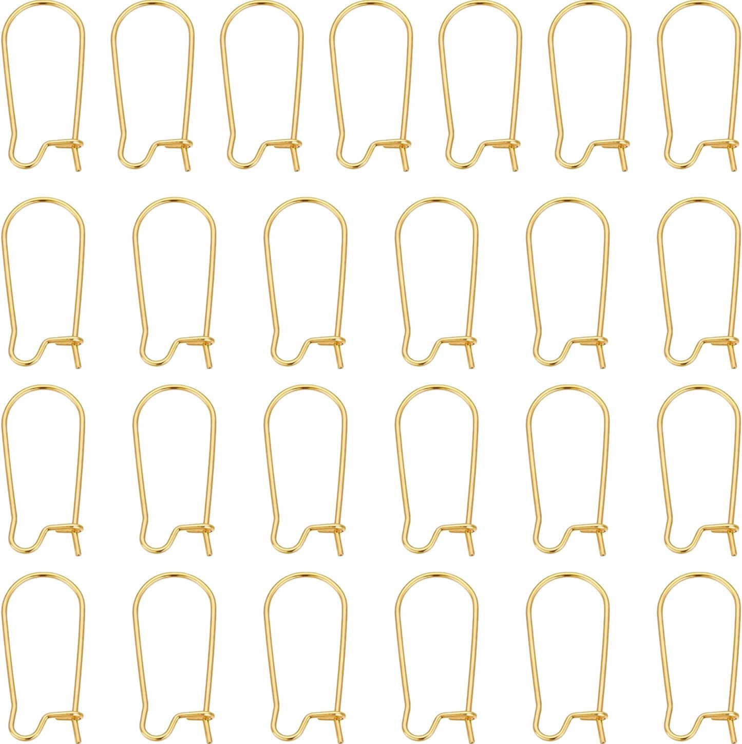 Large Gold Earring Hooks 25 Pcs alloy metal. Main product image showing the full product layout.