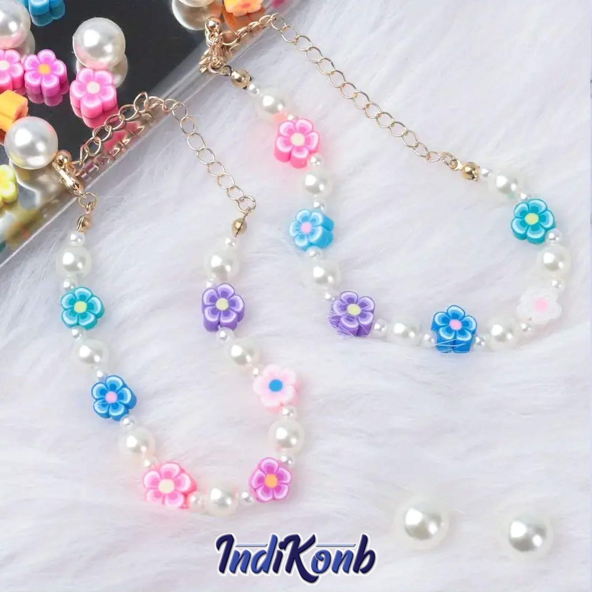 A refined detail for DIY jewellery projects, beading craft and decorative craft finishing, multicolour acrylic beads add a neat decorative finish.