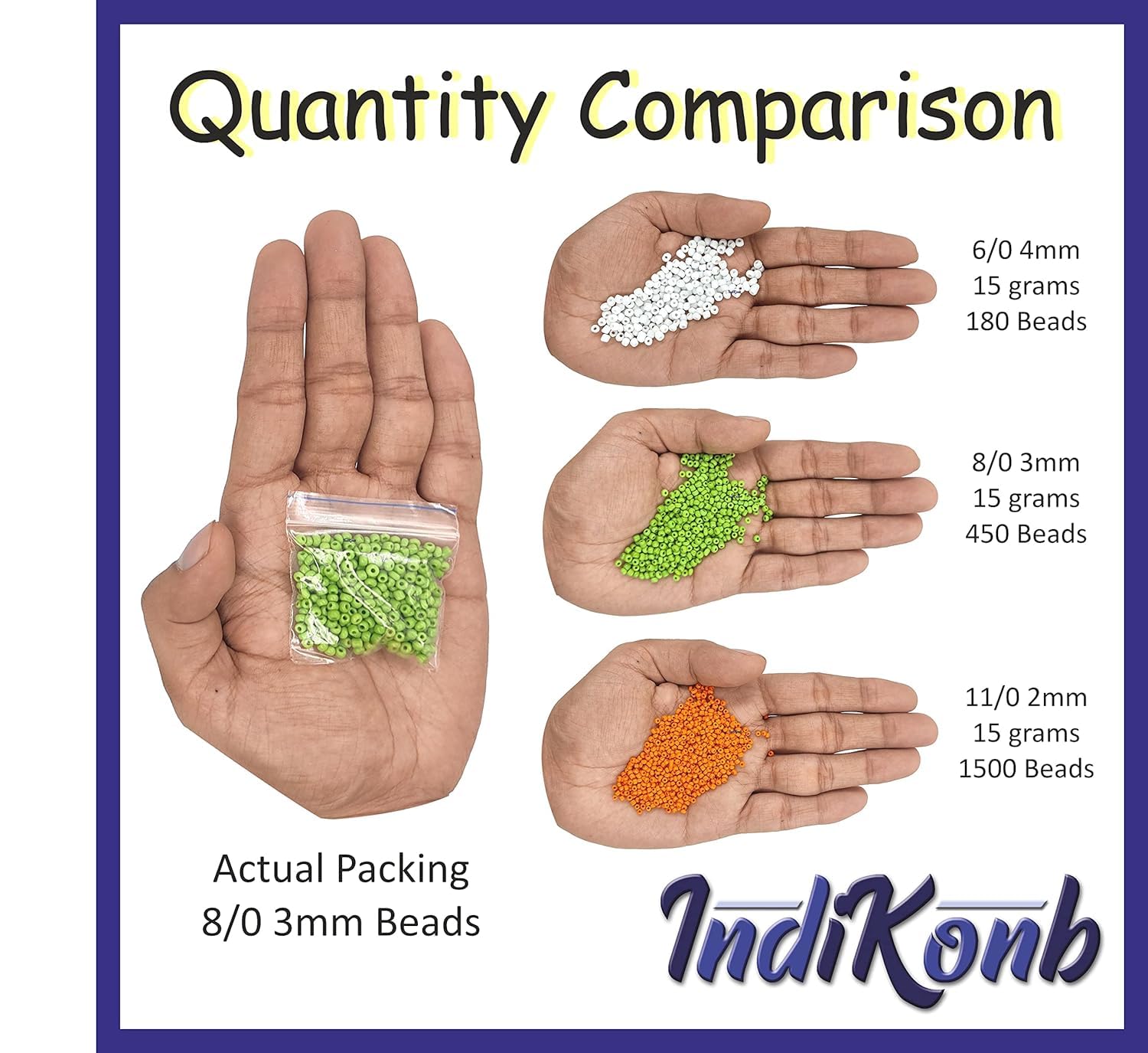 Beading craft benefits from multicolour glass beads and neat craft texture, useful in handmade accessories and bracelet making.