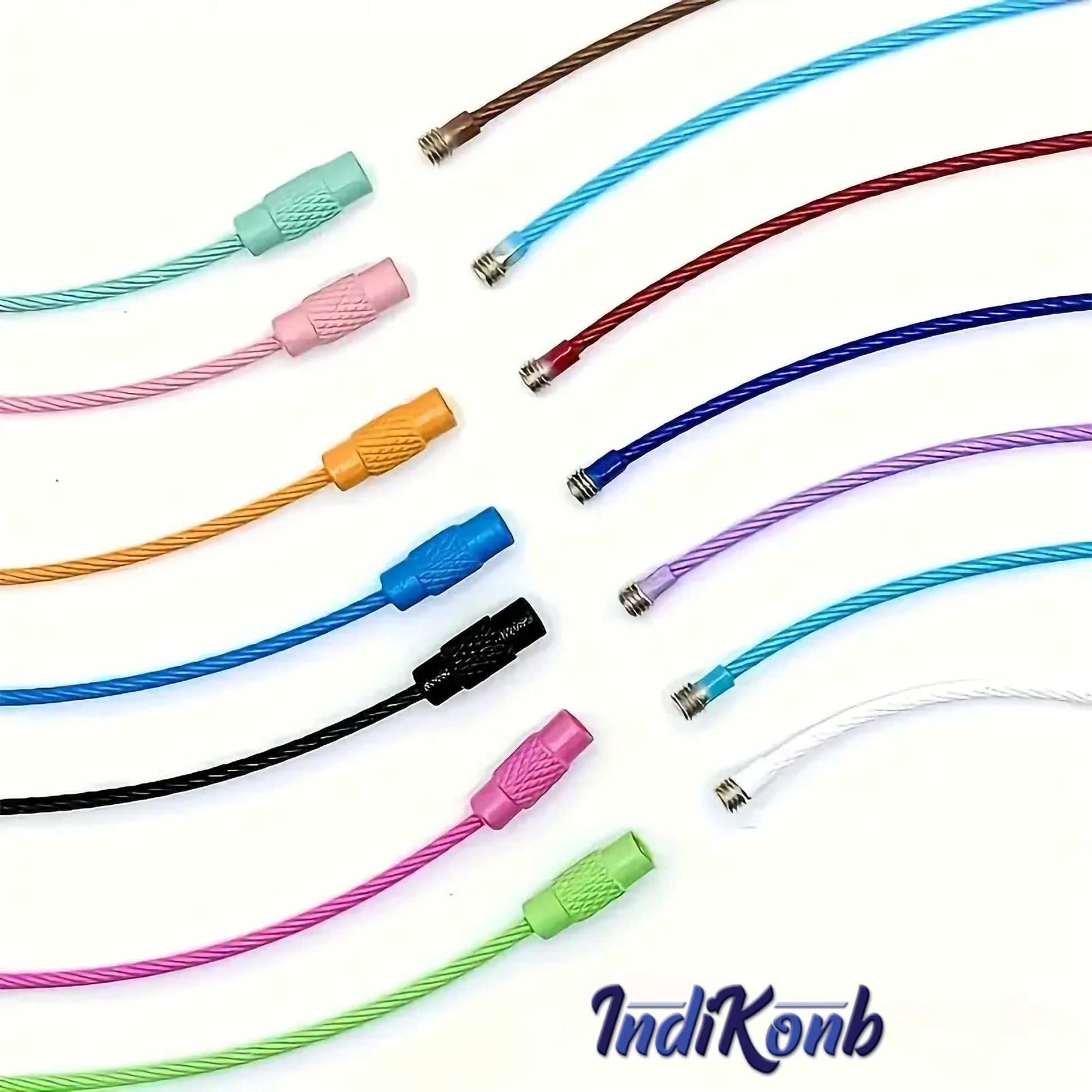 Freshen up keys and tags with locking metal cable connectors.