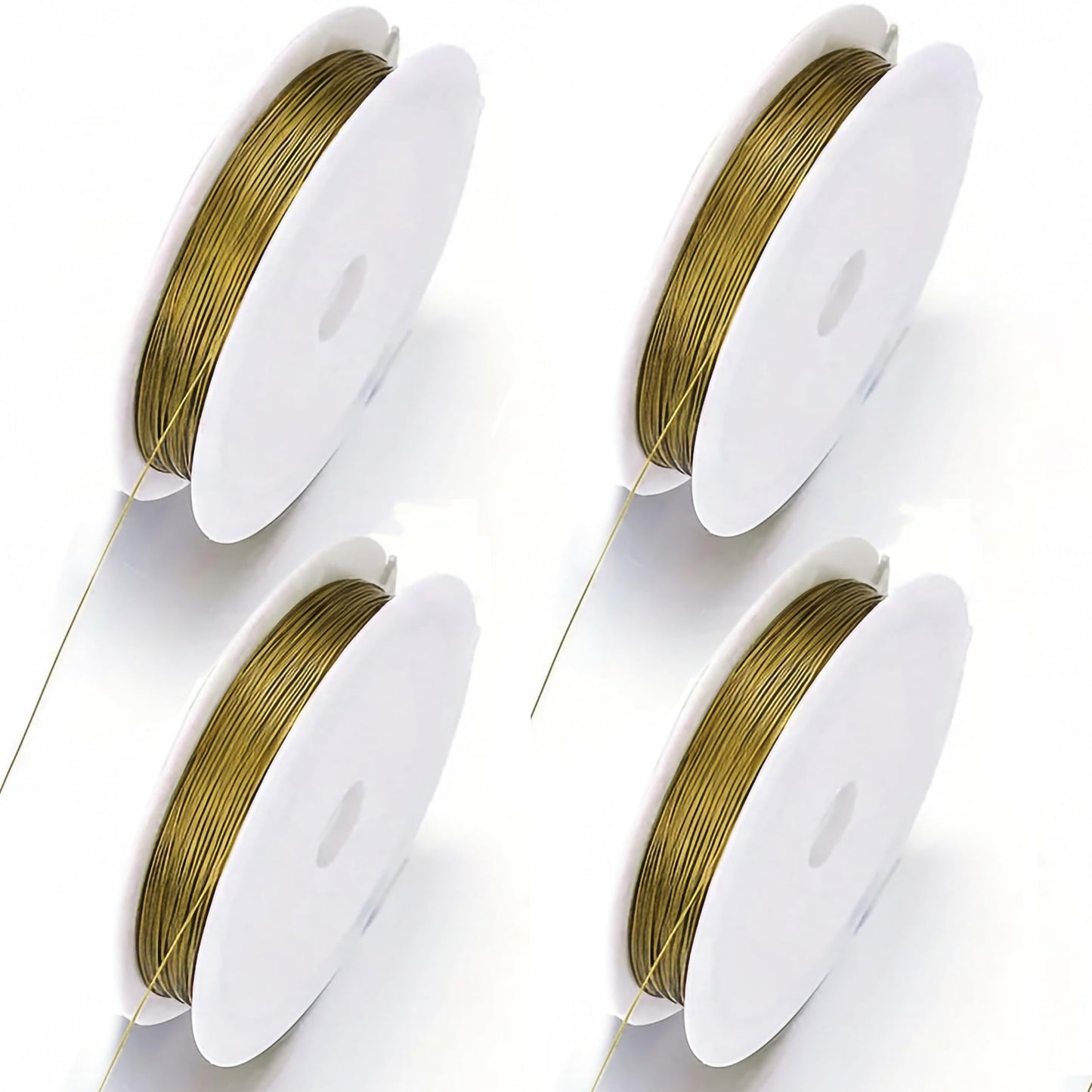 0.5mm Jewelry Wire for Craft & Flower Making, Flexible Metal Gold 4Pcs product image