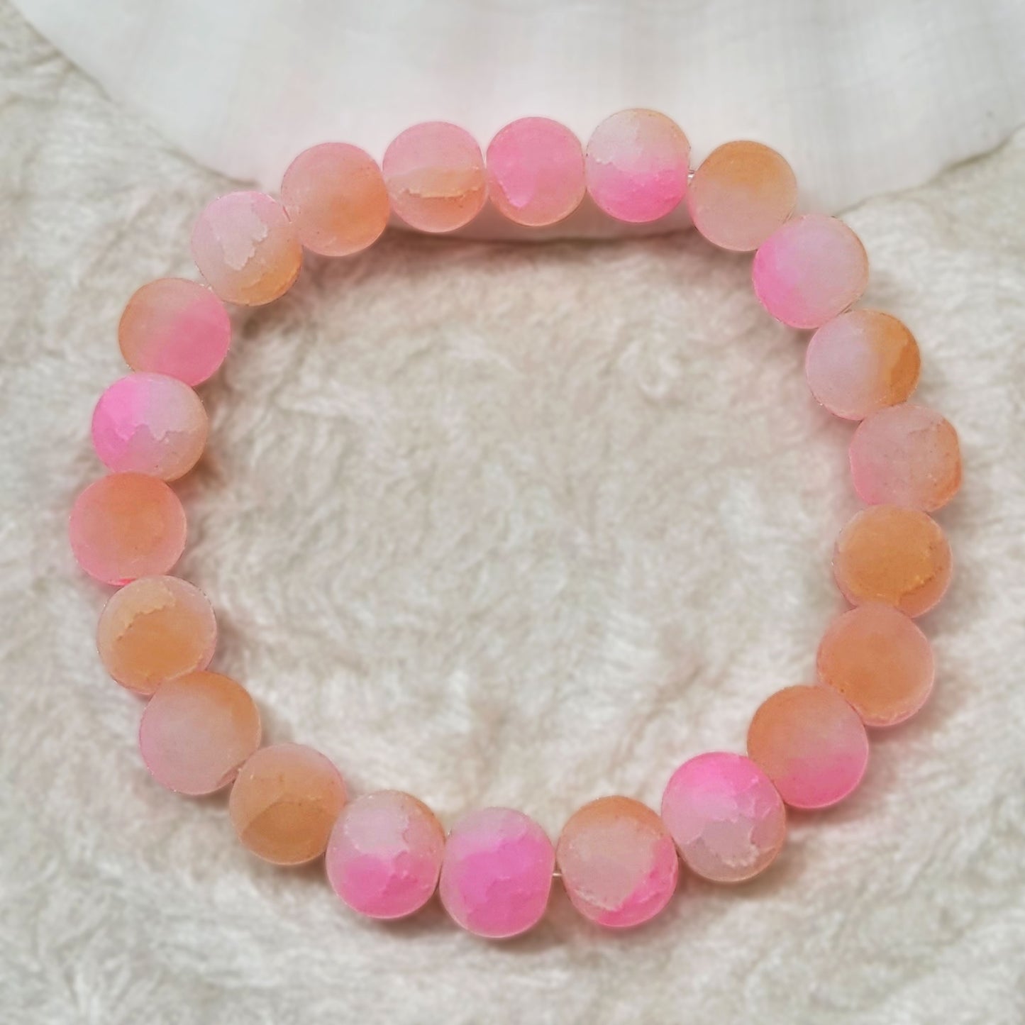 Glass Dual-Shade Bead Bracelet