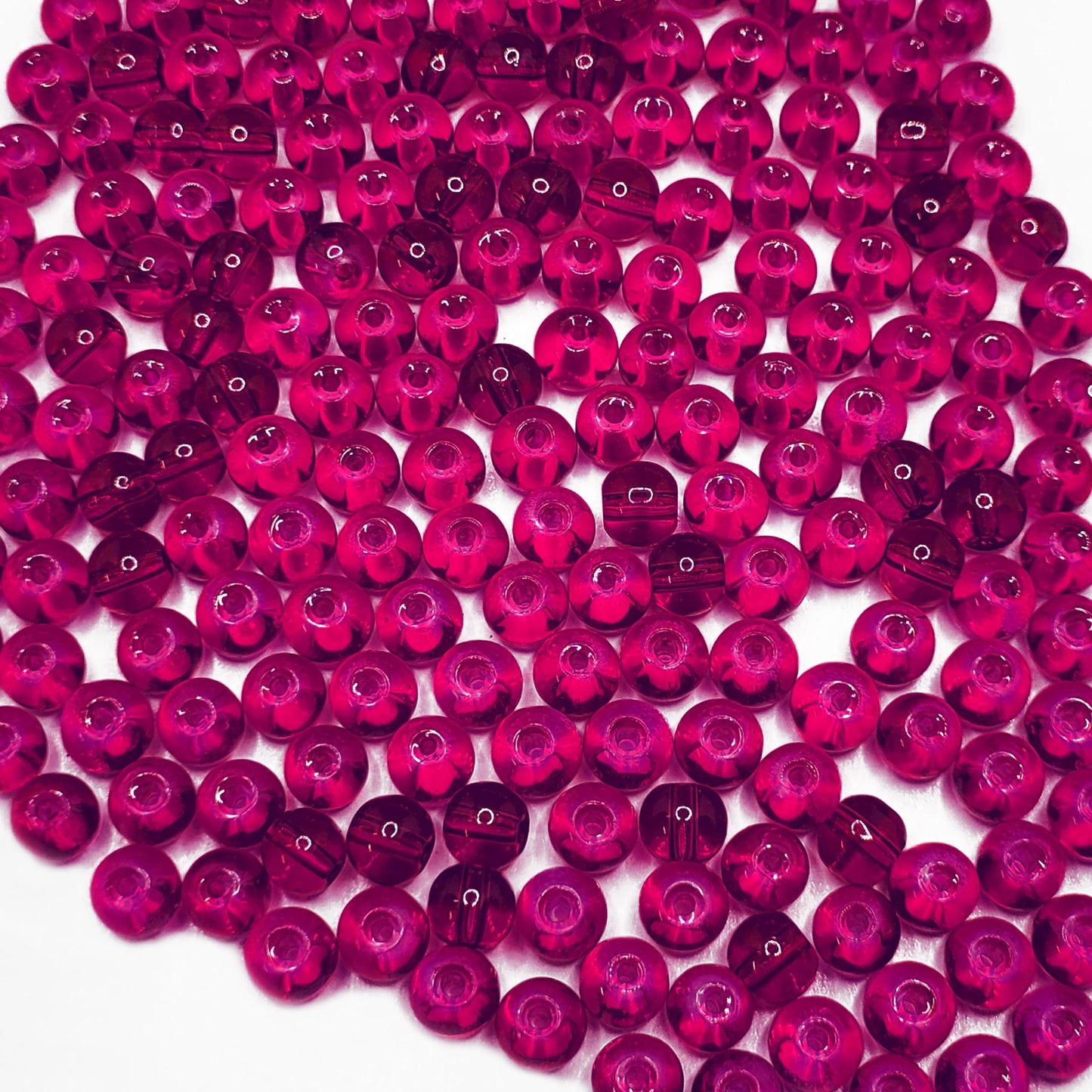 Transparent Glass Pearl Beads | 6mm