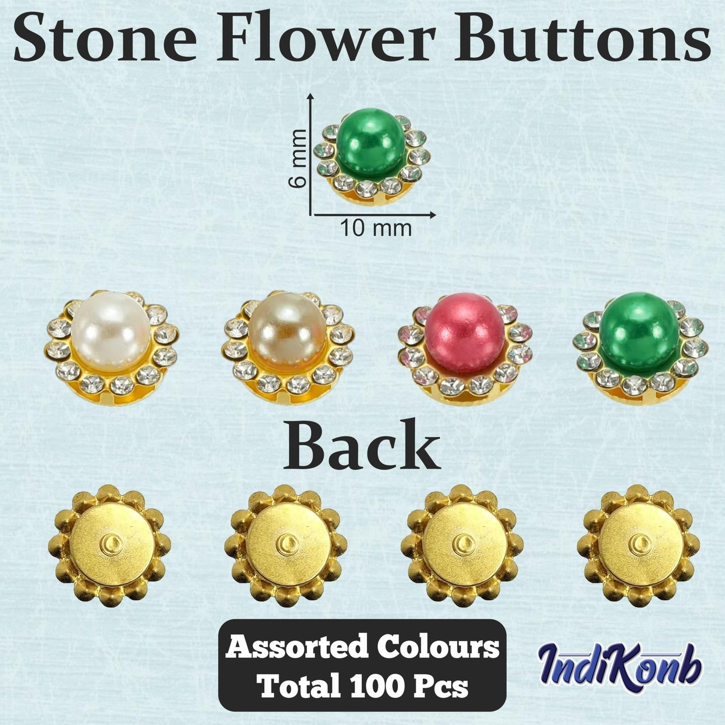 A balanced detail for fabric craft, kids craft projects and decorative craft finishing, multicolour 10mm buttons offer a neat decorative finish.