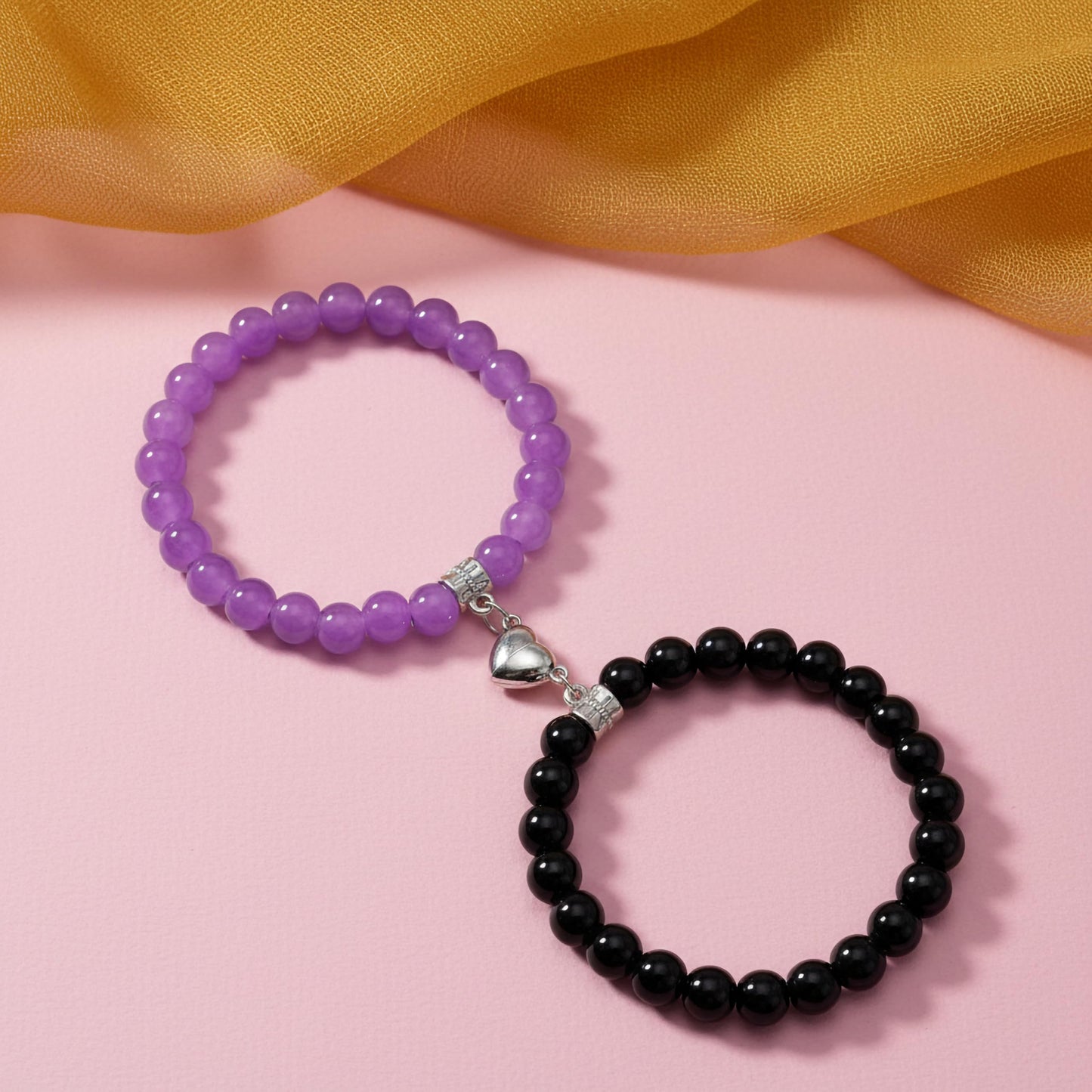 Turn shared gifts into wearable memories with 5-pair bracelets featuring heart accents.