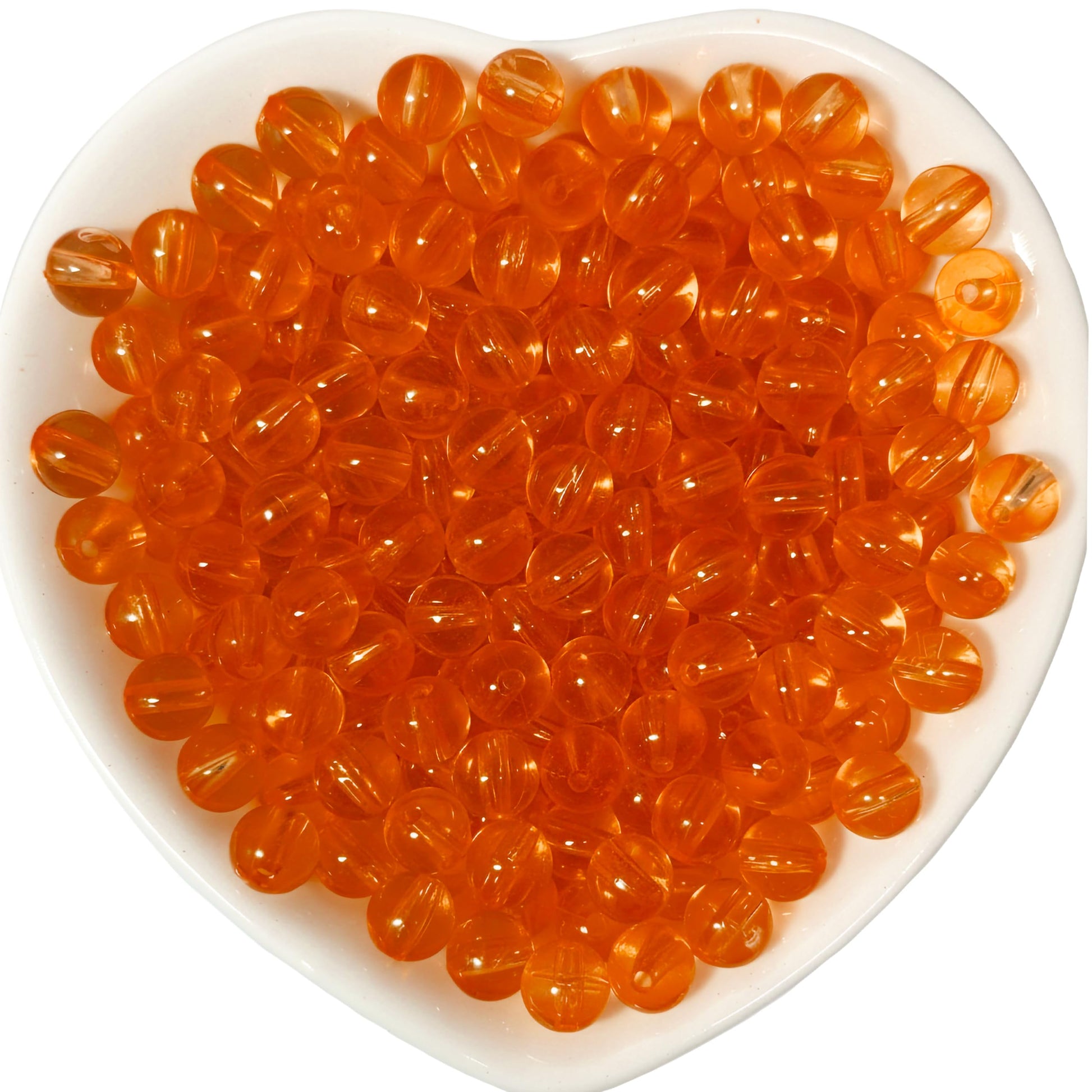 Transparent Rainbow Acrylic Beads for Jewellery Making Orange product image