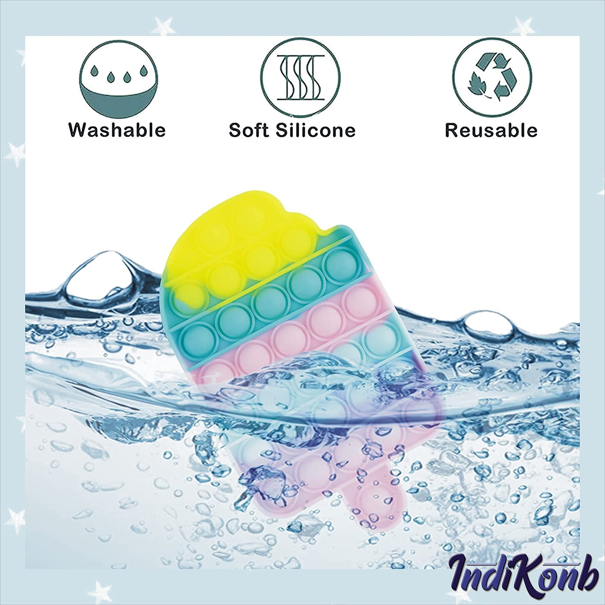 5 random pop its silicone fidget toy set makes kids play, stress relief and sensory activity look more complete.