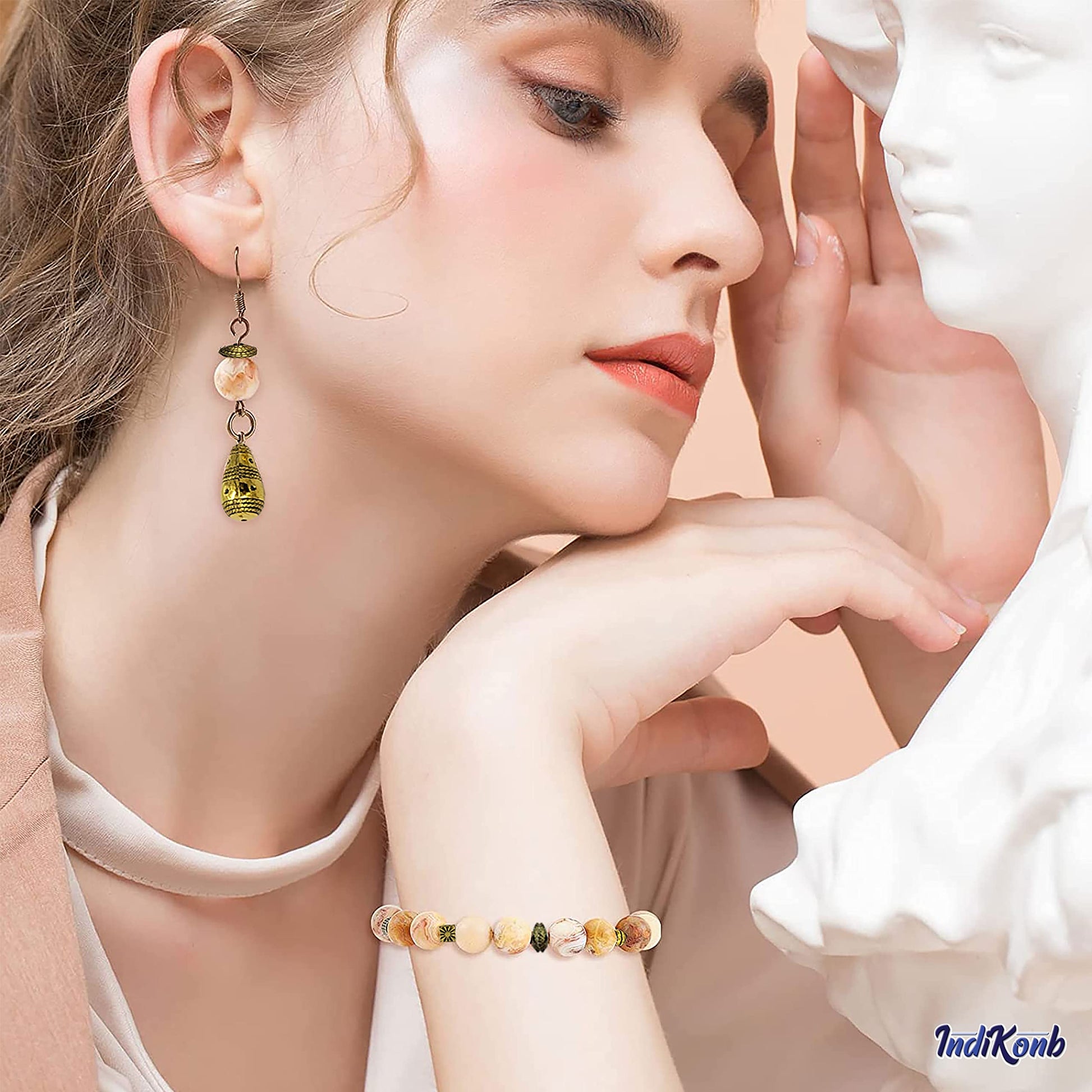 A projects a neat clean decorative finish makes gold charm beads suitable for handmade accessories and bracelet making.