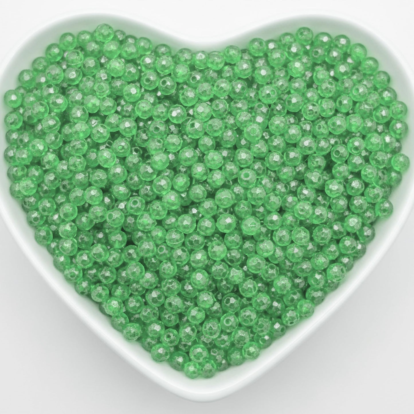 Crystal Rondelle Beads for Jewellery Making, 4mm Tyre Shape LEAF GREEN product image