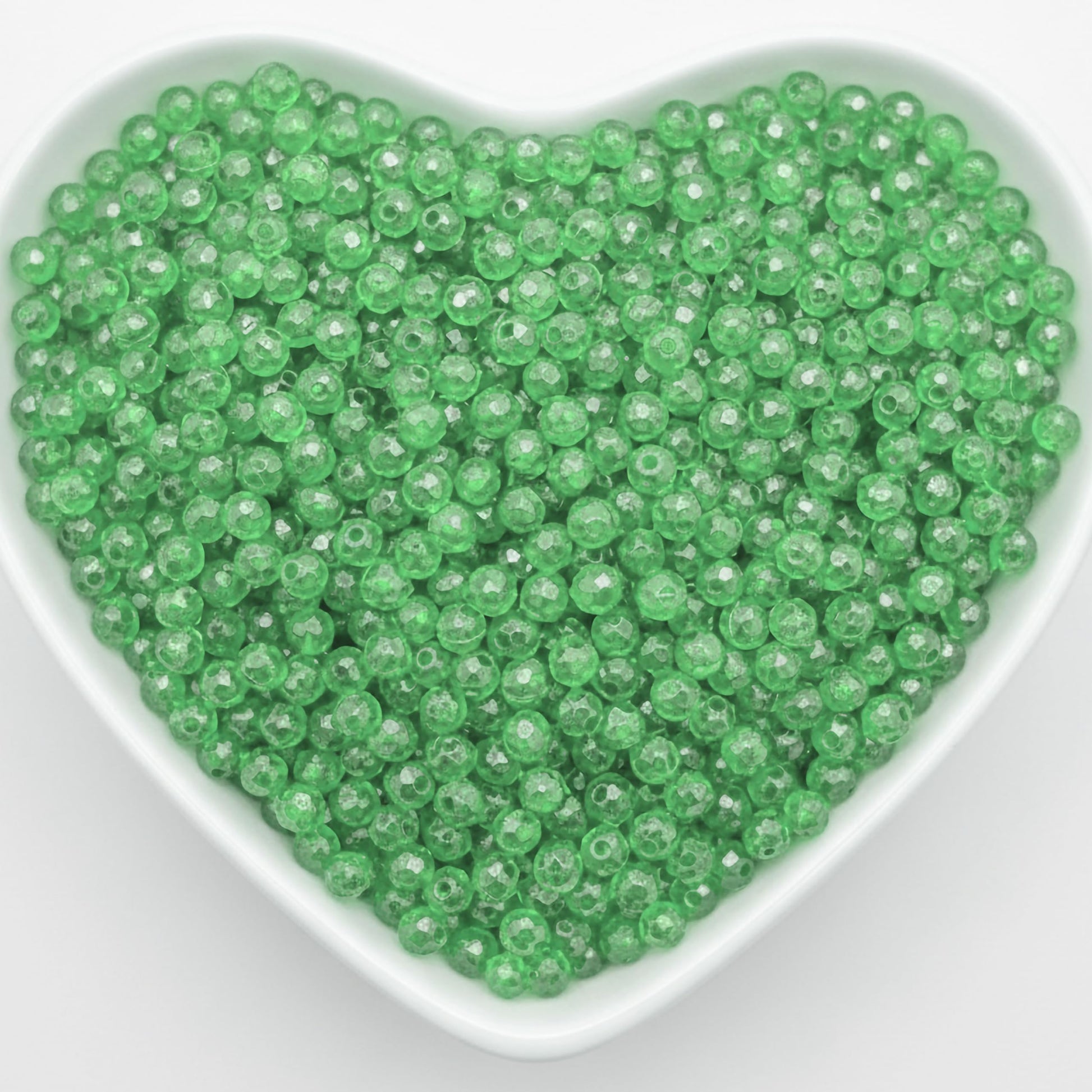 Crystal Rondelle Beads for Jewellery Making, 4mm Tyre Shape LEAF GREEN product image