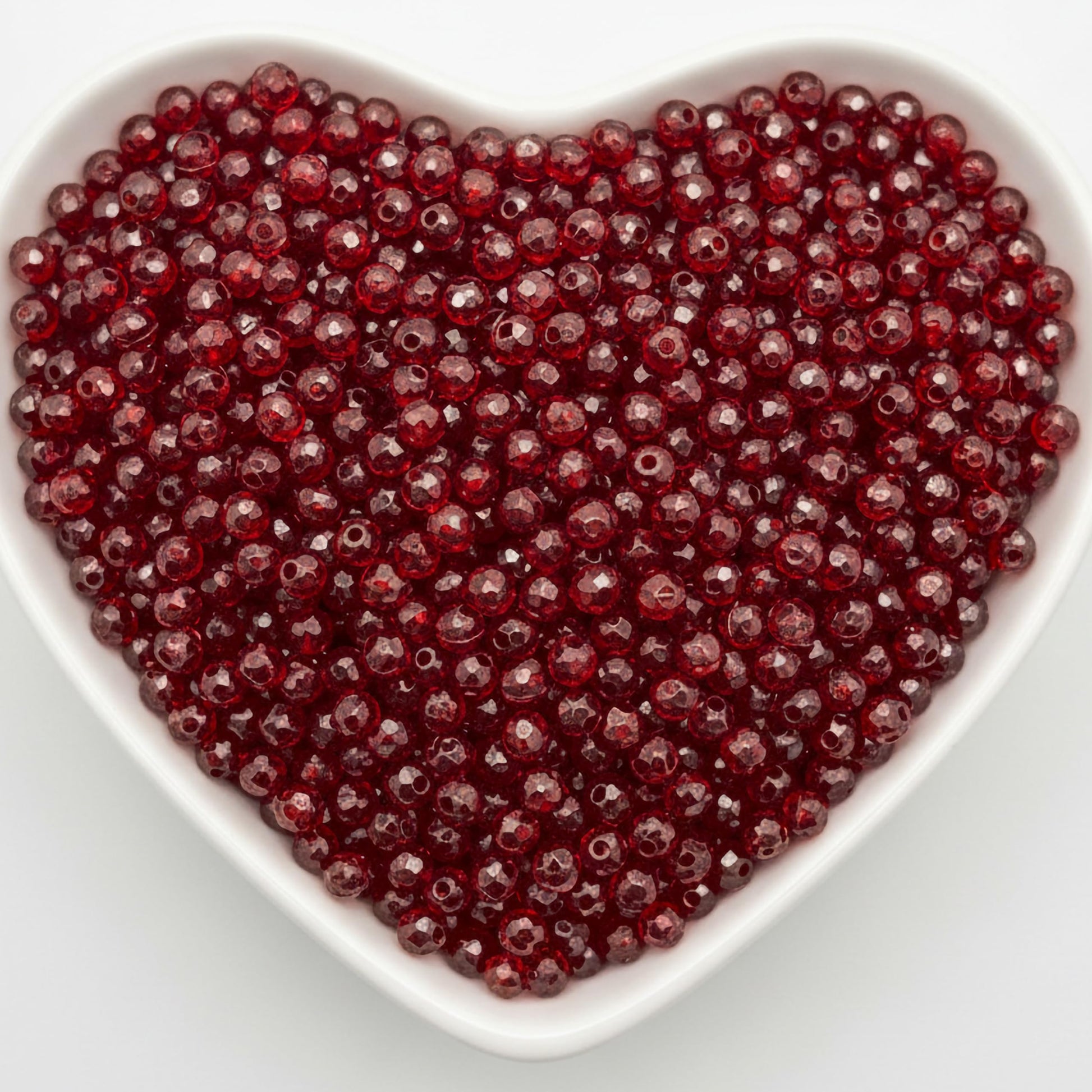 Crystal Rondelle Beads for Jewellery Making, 4mm Tyre Shape DARK RED product image