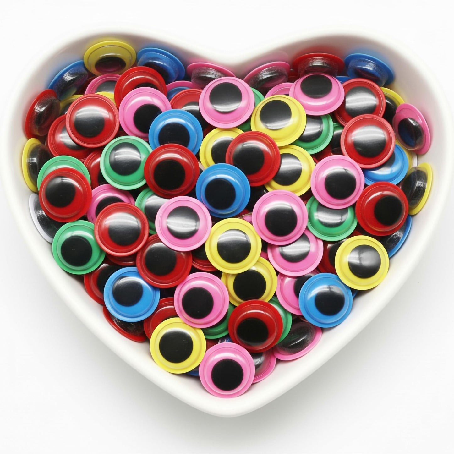 Turn paper crafts and toy models into cheerful characters with 12mm multicolor craft eyes.