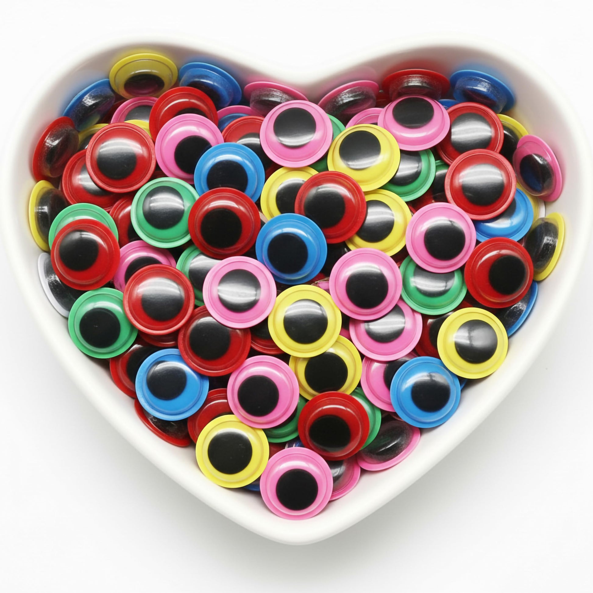 Turn paper crafts and toy models into cheerful characters with 12mm multicolor craft eyes.