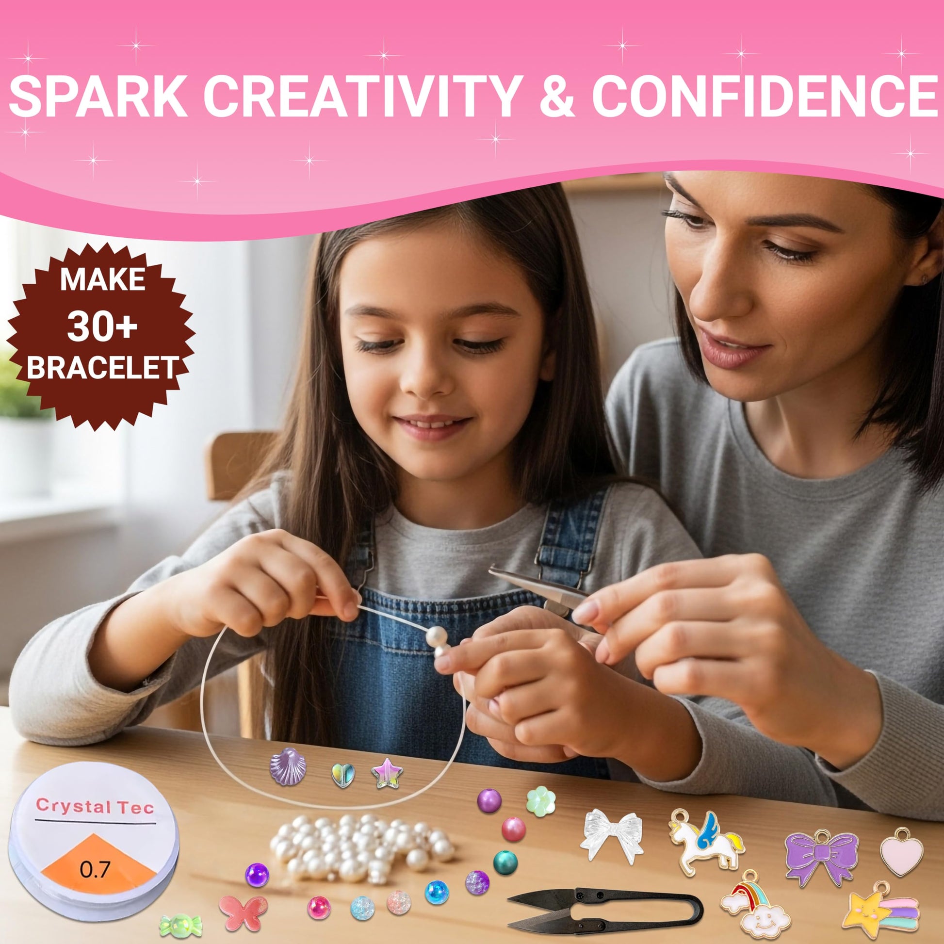 DIY Bracelet Making Kit for Girls, Jewelry Making Set multicolour 02 image 3